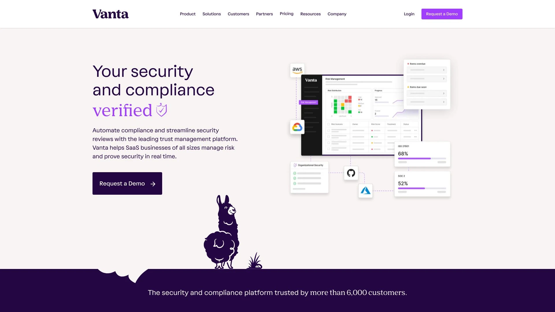 Vanta website preview