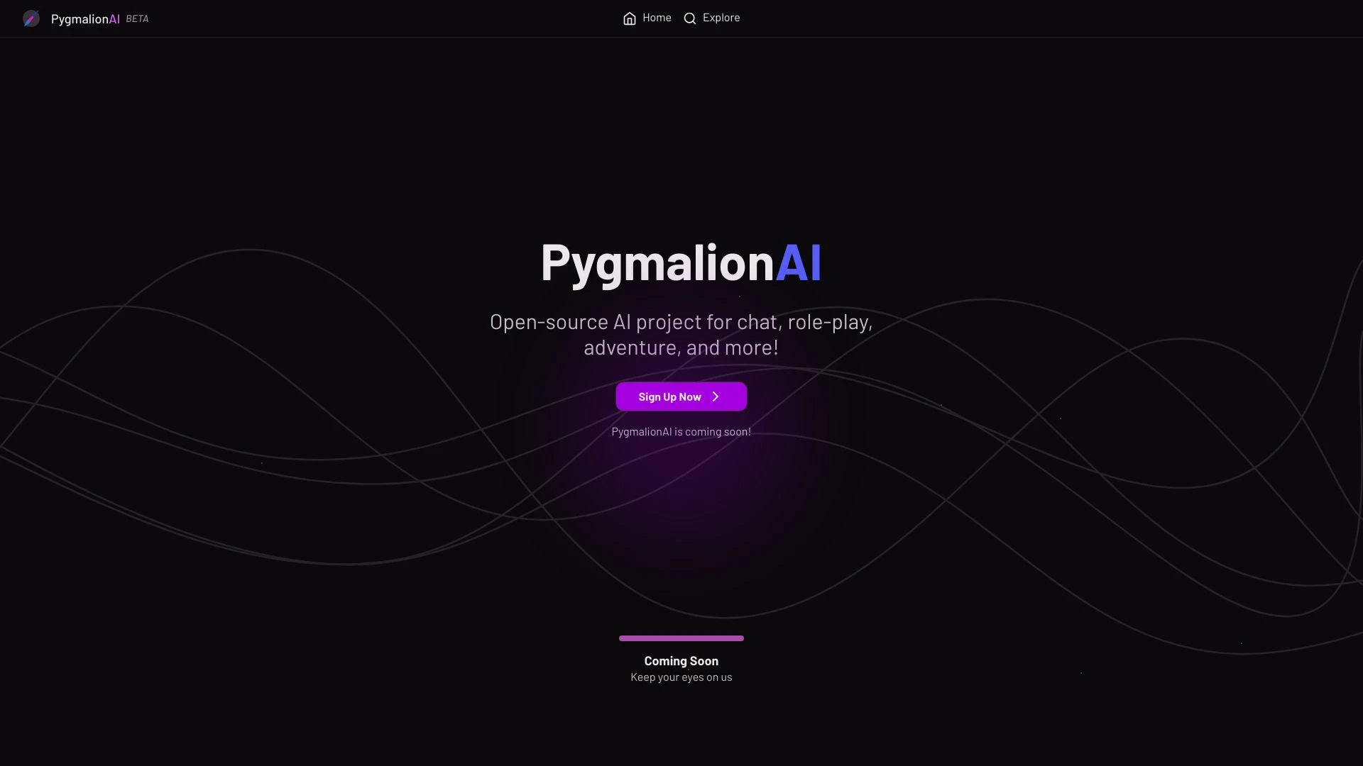 PygmalionAI website preview