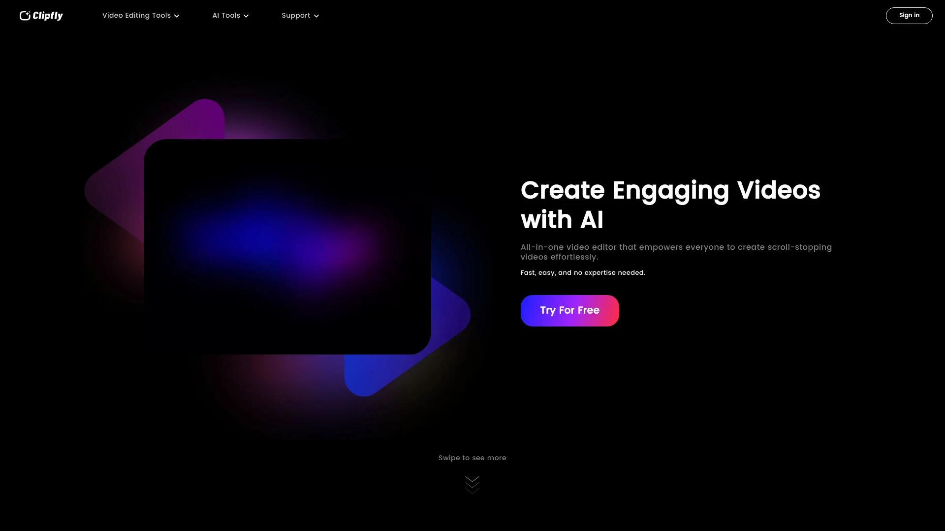 Clipfly website preview