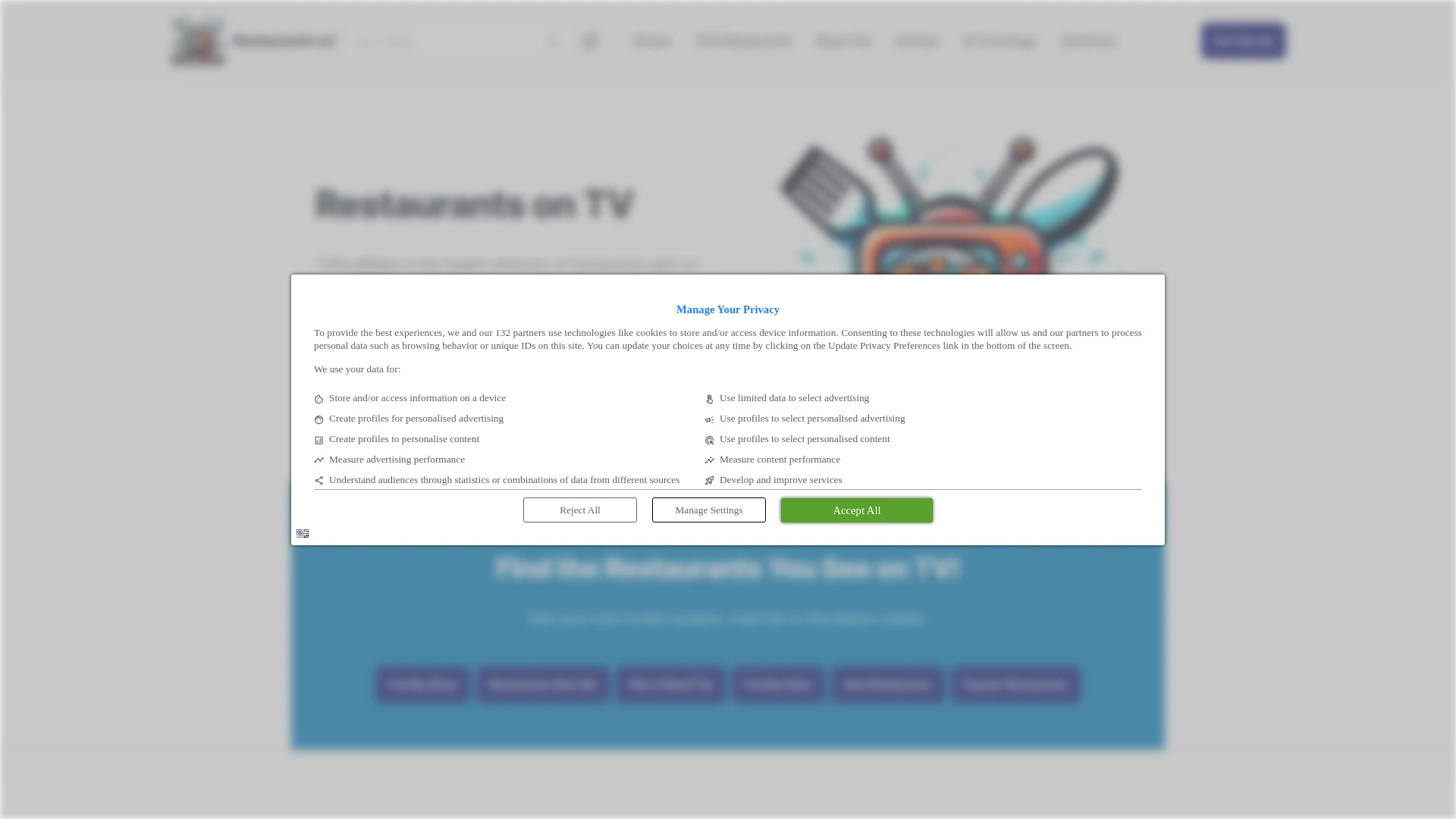 TVFoodMaps website preview