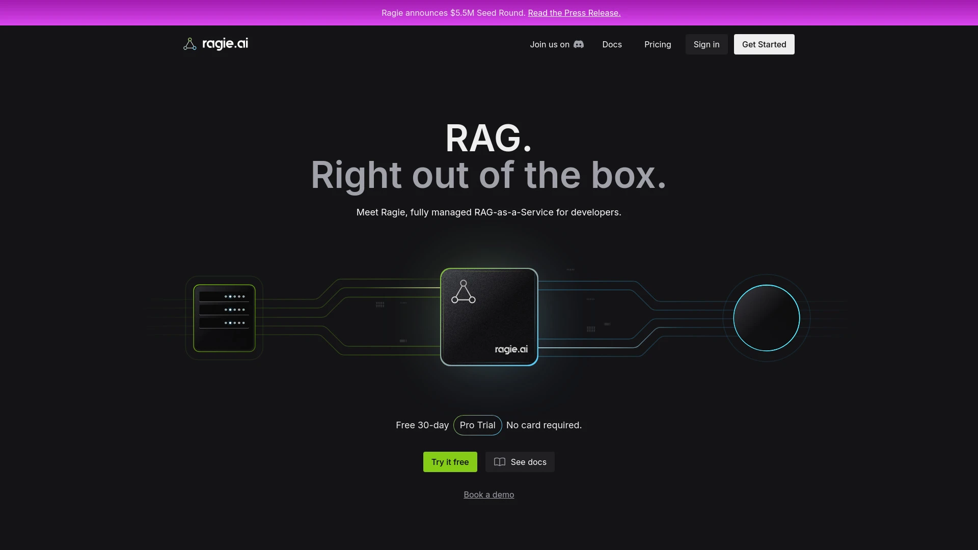 Ragie website preview