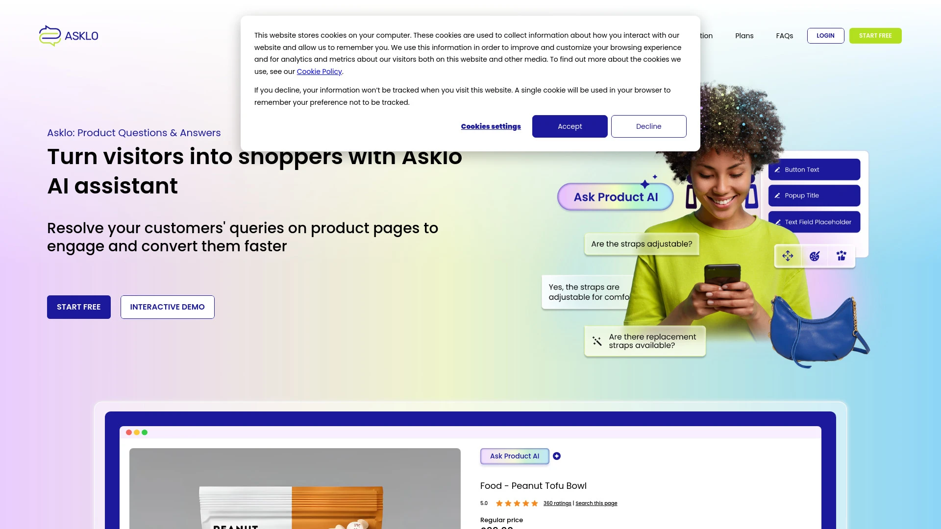 Asklo website preview