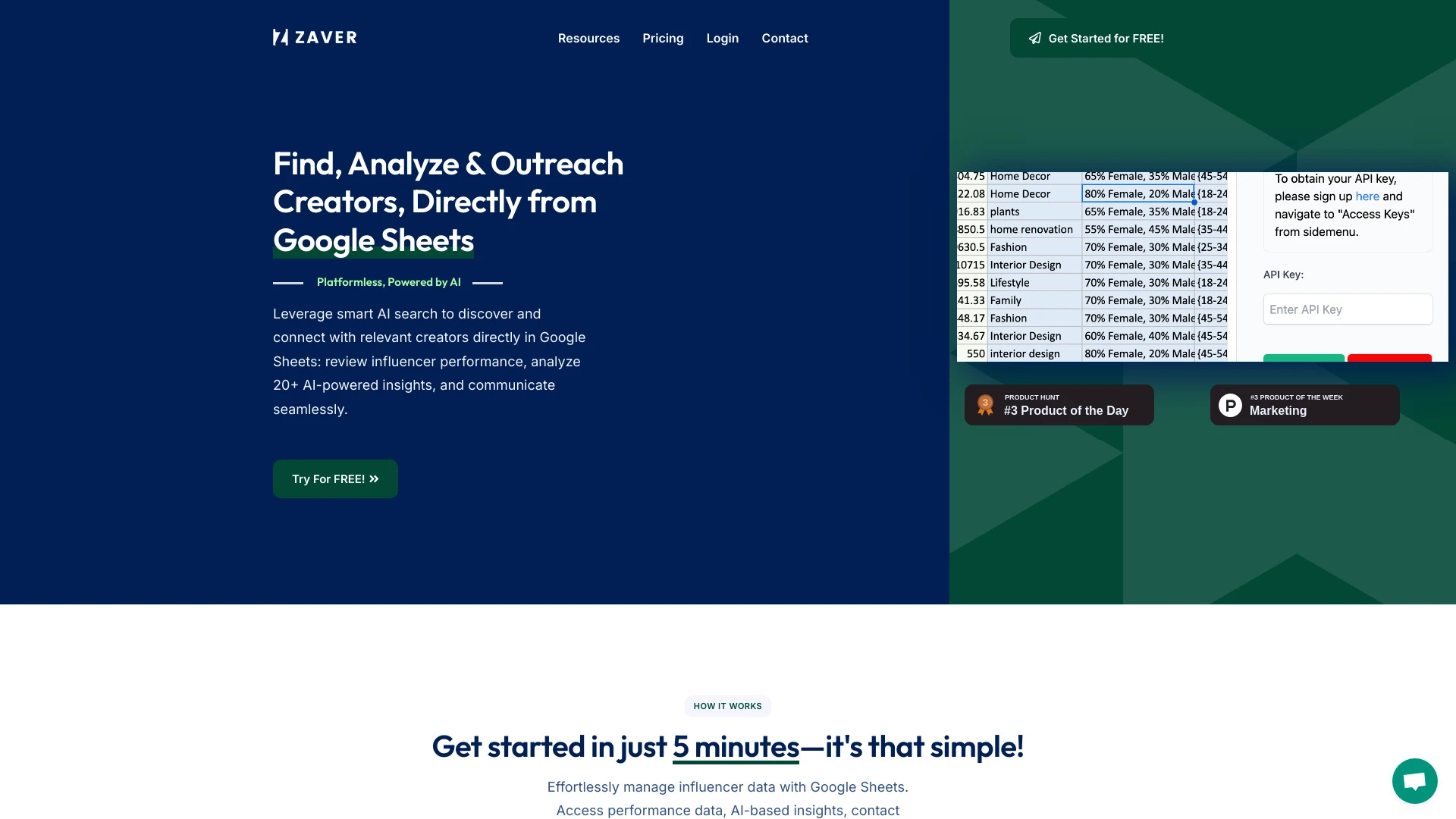 Zaver website preview