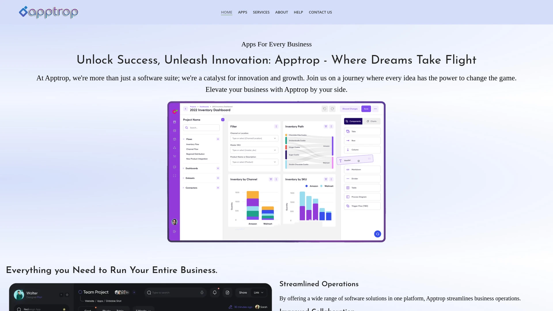 Apptrop website preview