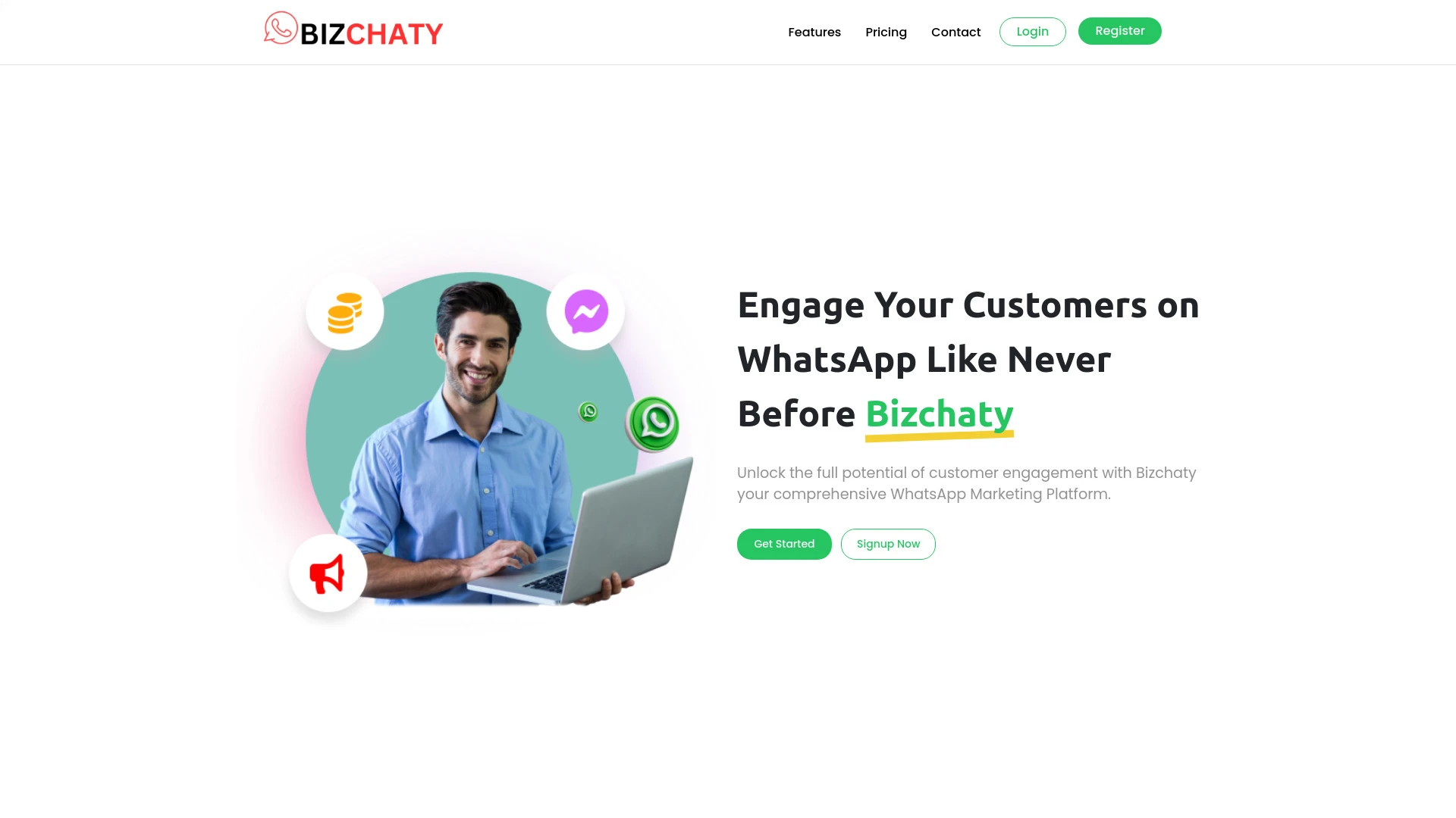 Bizchaty website preview