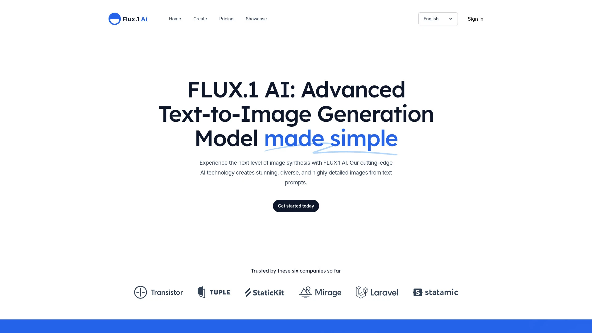 FLUX.1 AI website preview