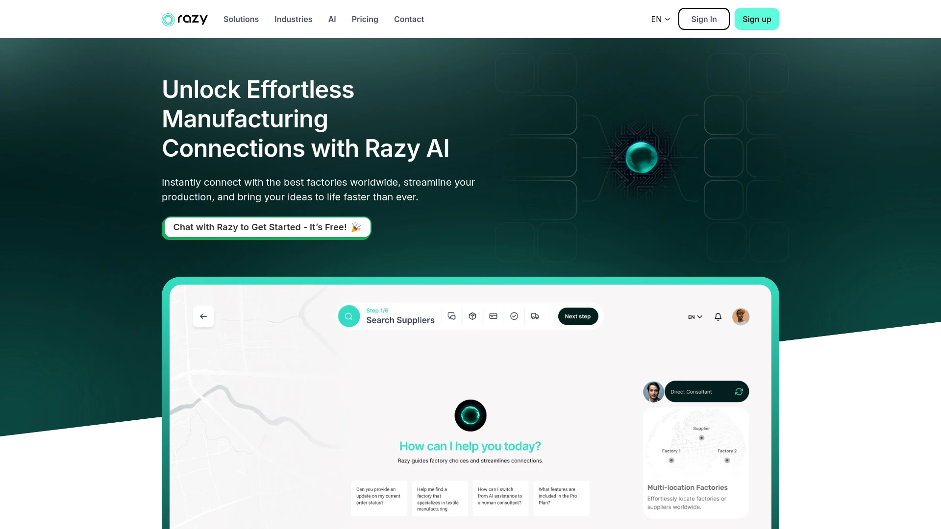 Factorazy website preview