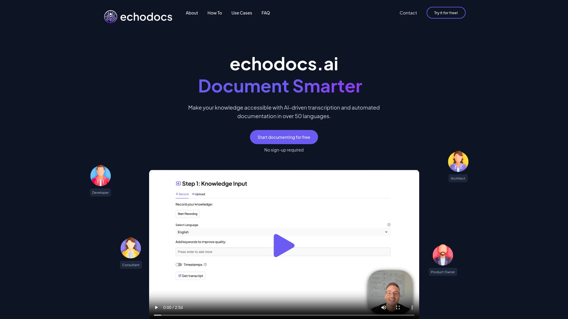 echodocs.ai website preview