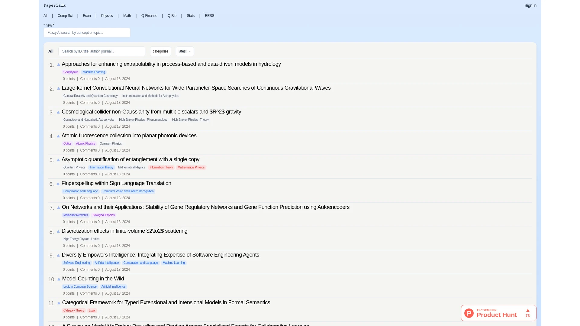 PaperTalk website preview