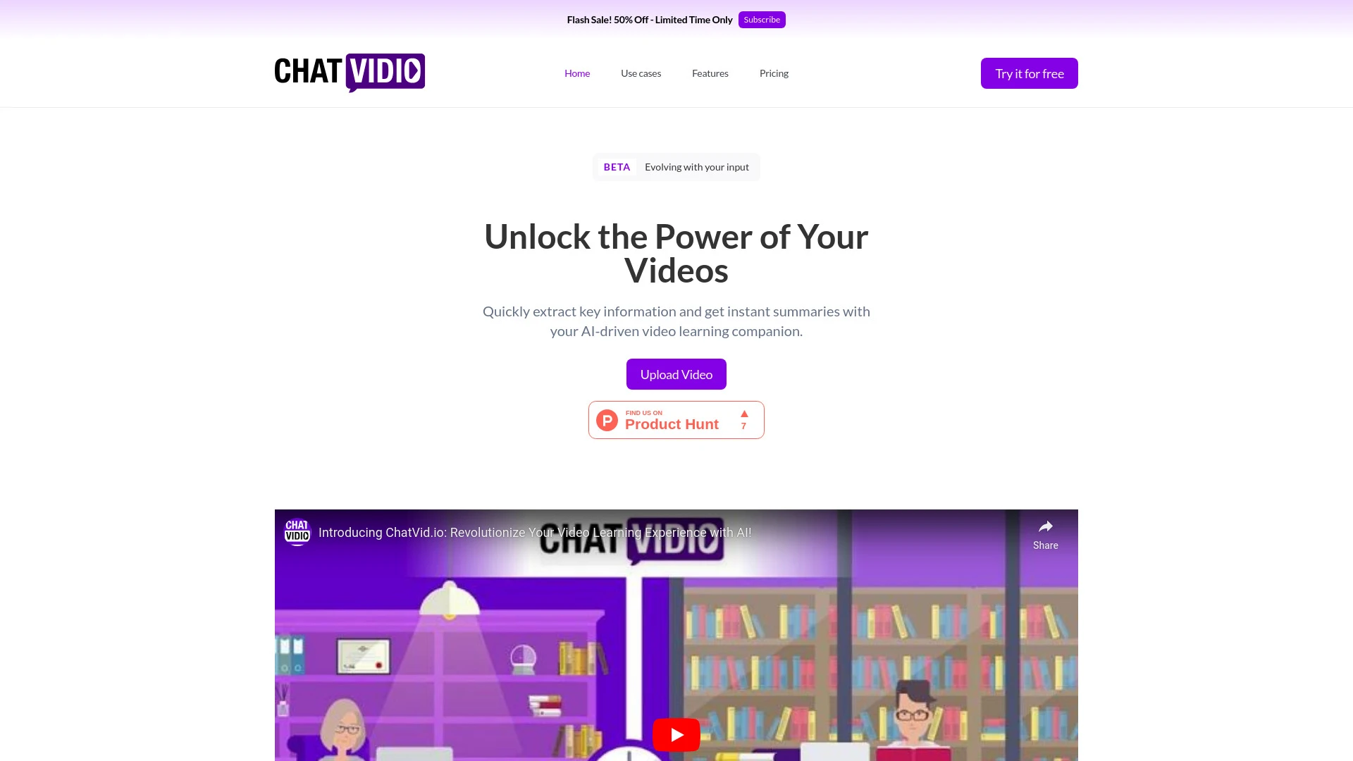 ChatVid.io website preview