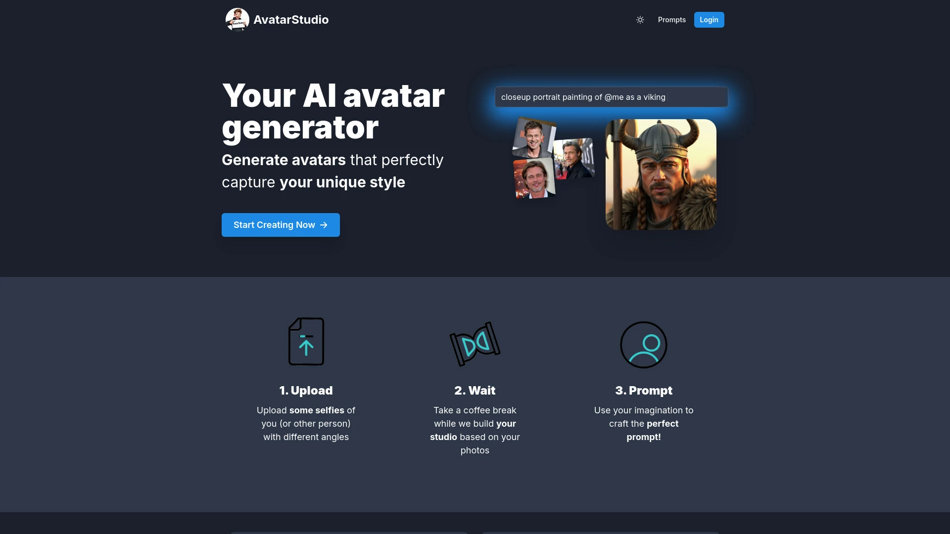 AvatarStudio website preview