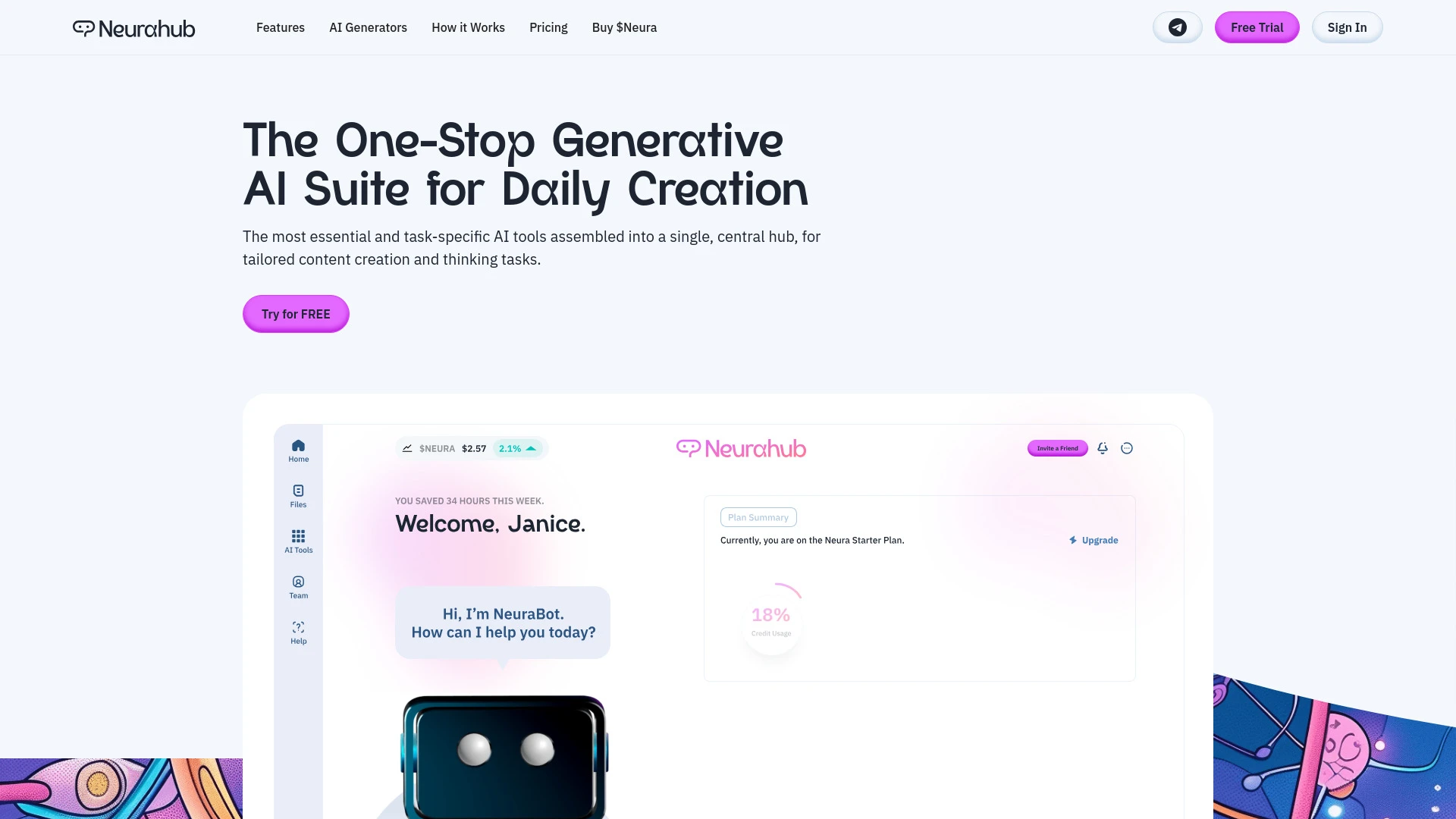 Neurahub website preview