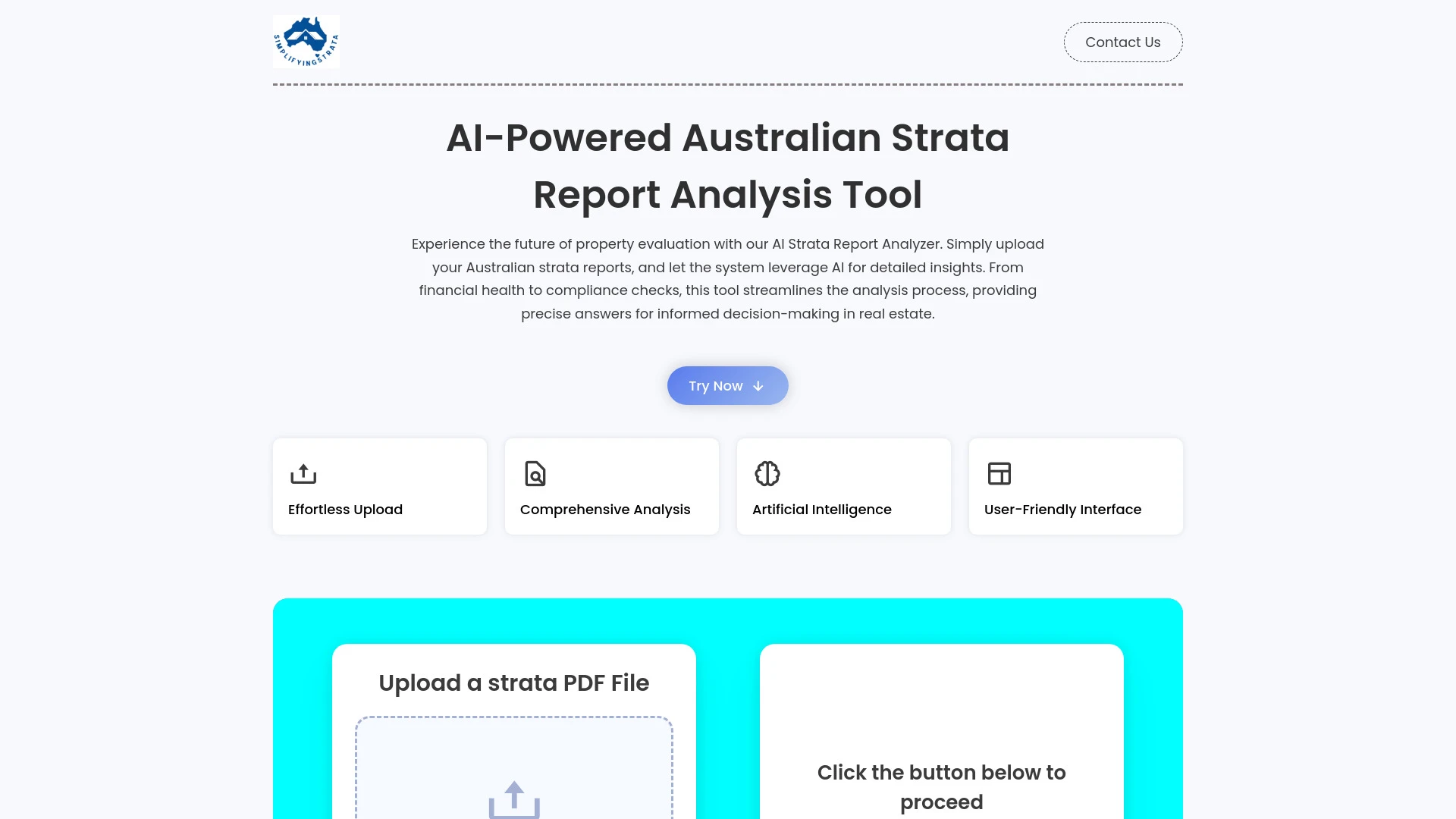 StrataAI website preview