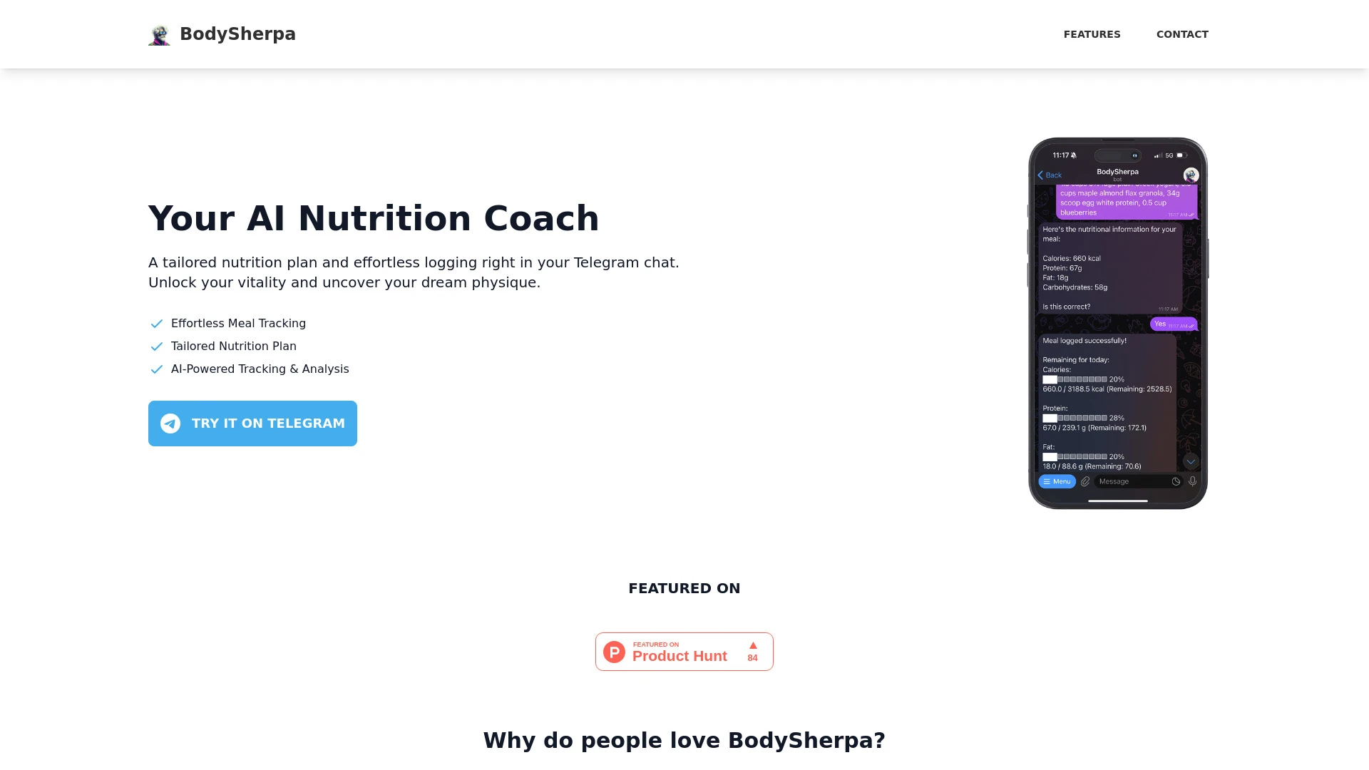 BodySherpa website preview