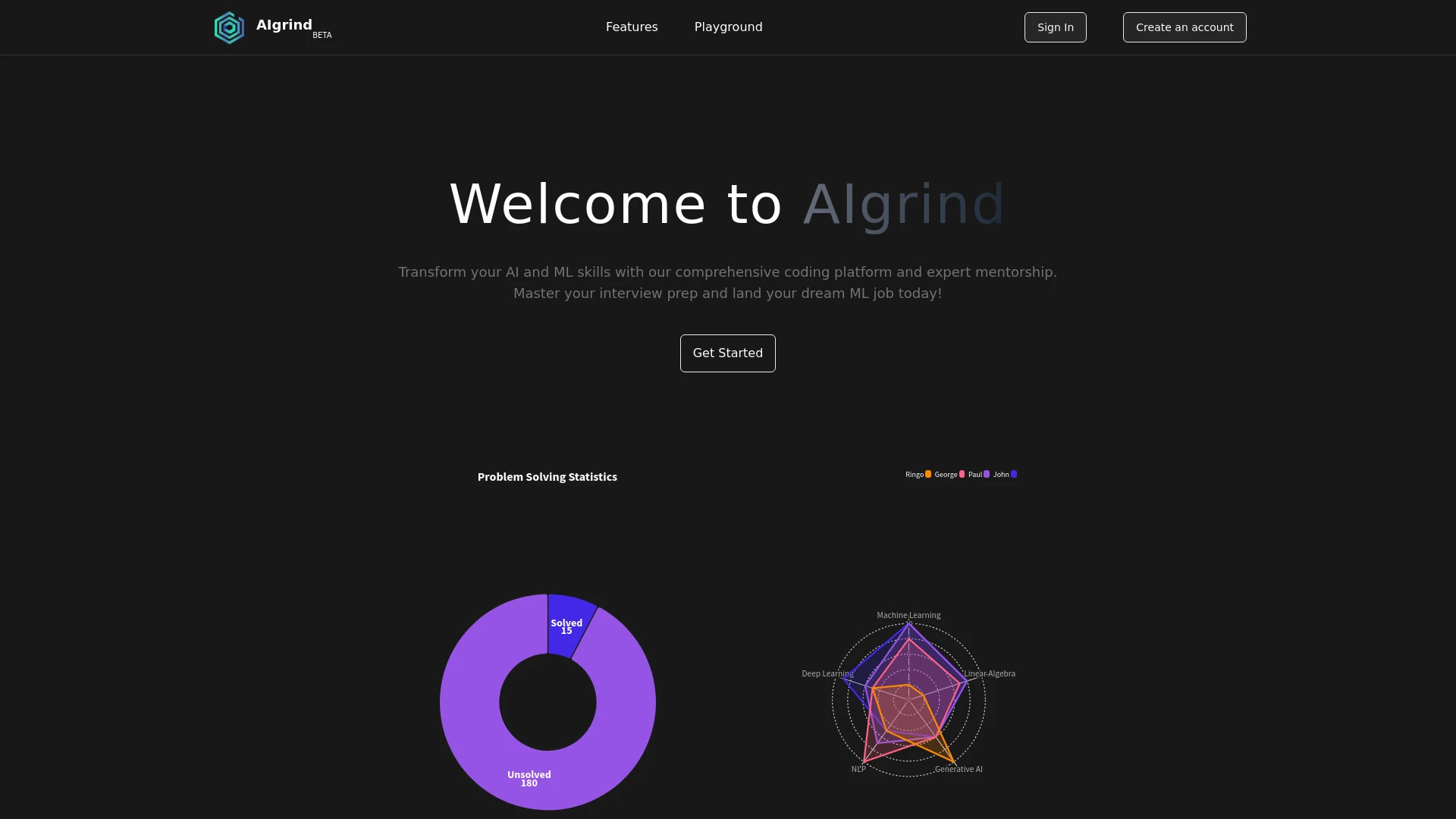 AIgrind website preview