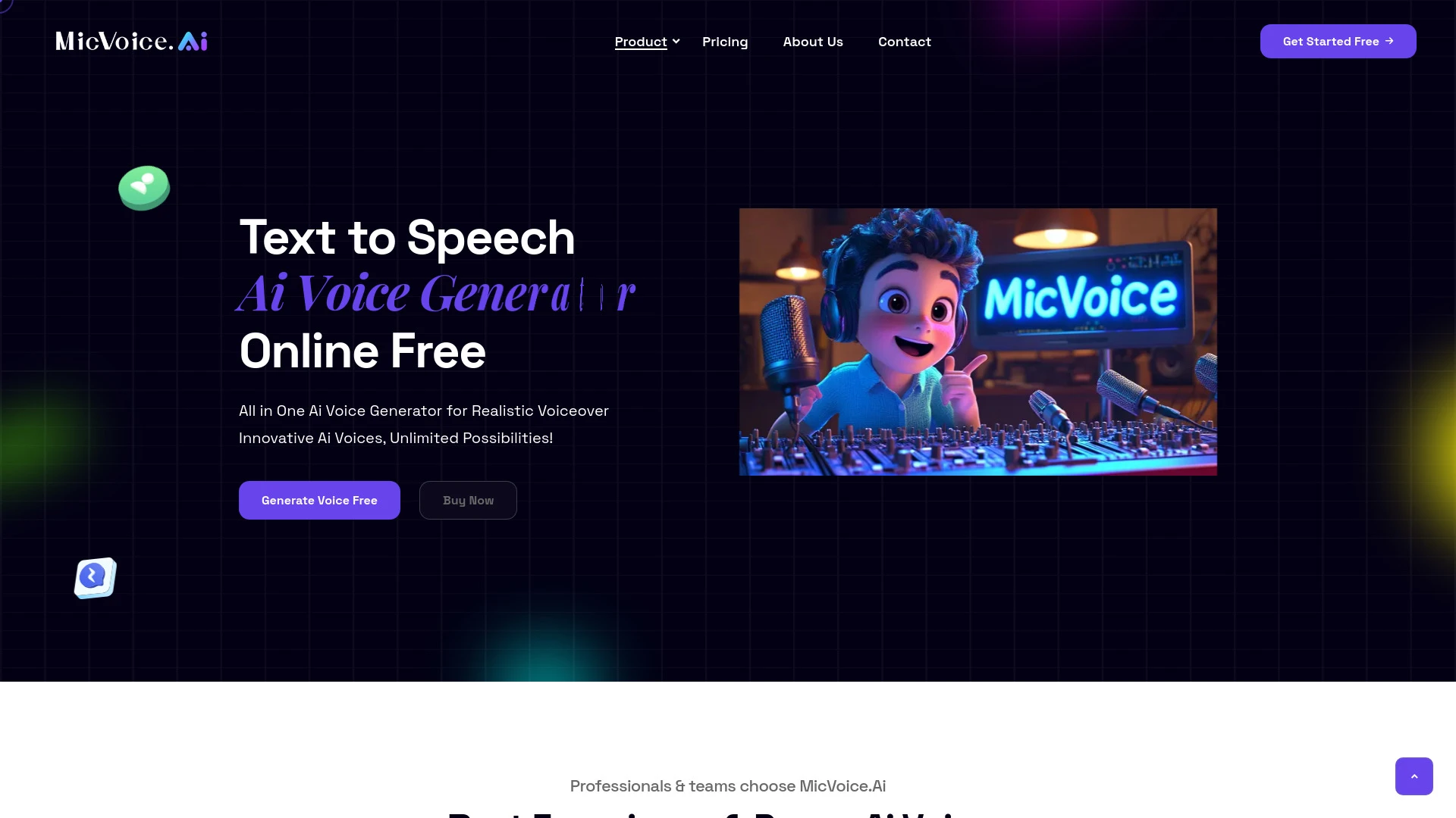 MicVoice.Ai website preview