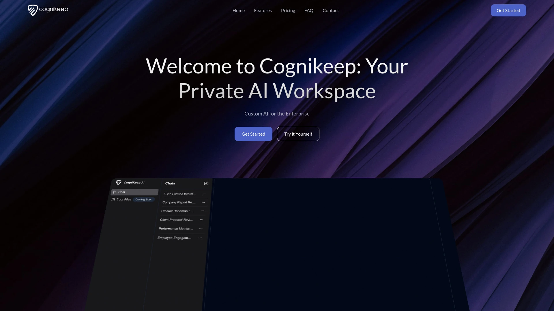 CogniKeep AI website preview