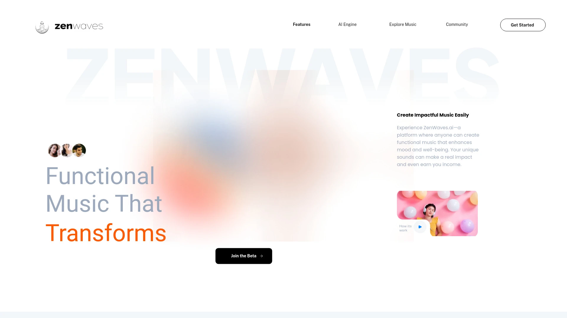 ZenWaves.ai website preview