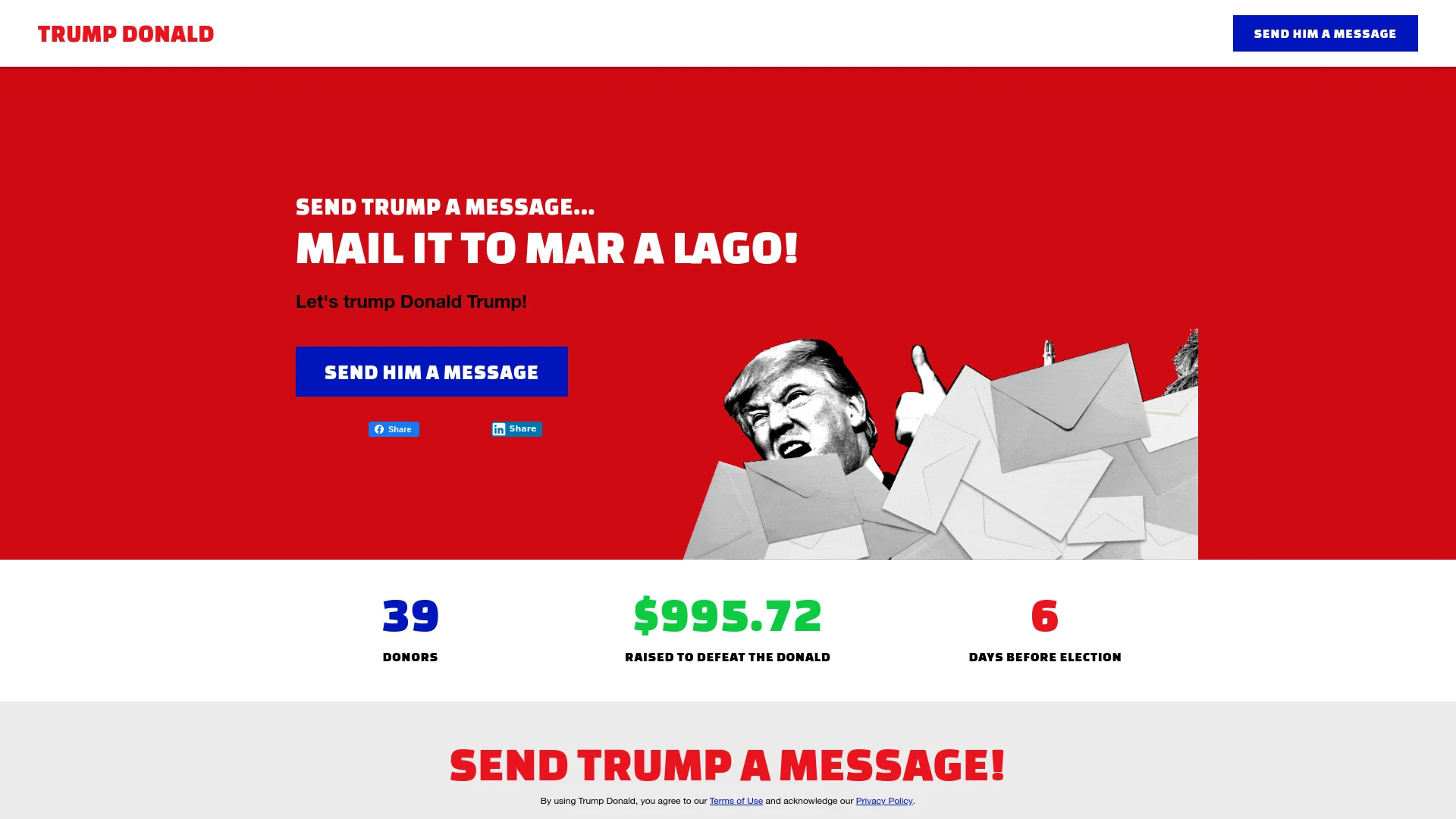 Trump Donald website preview