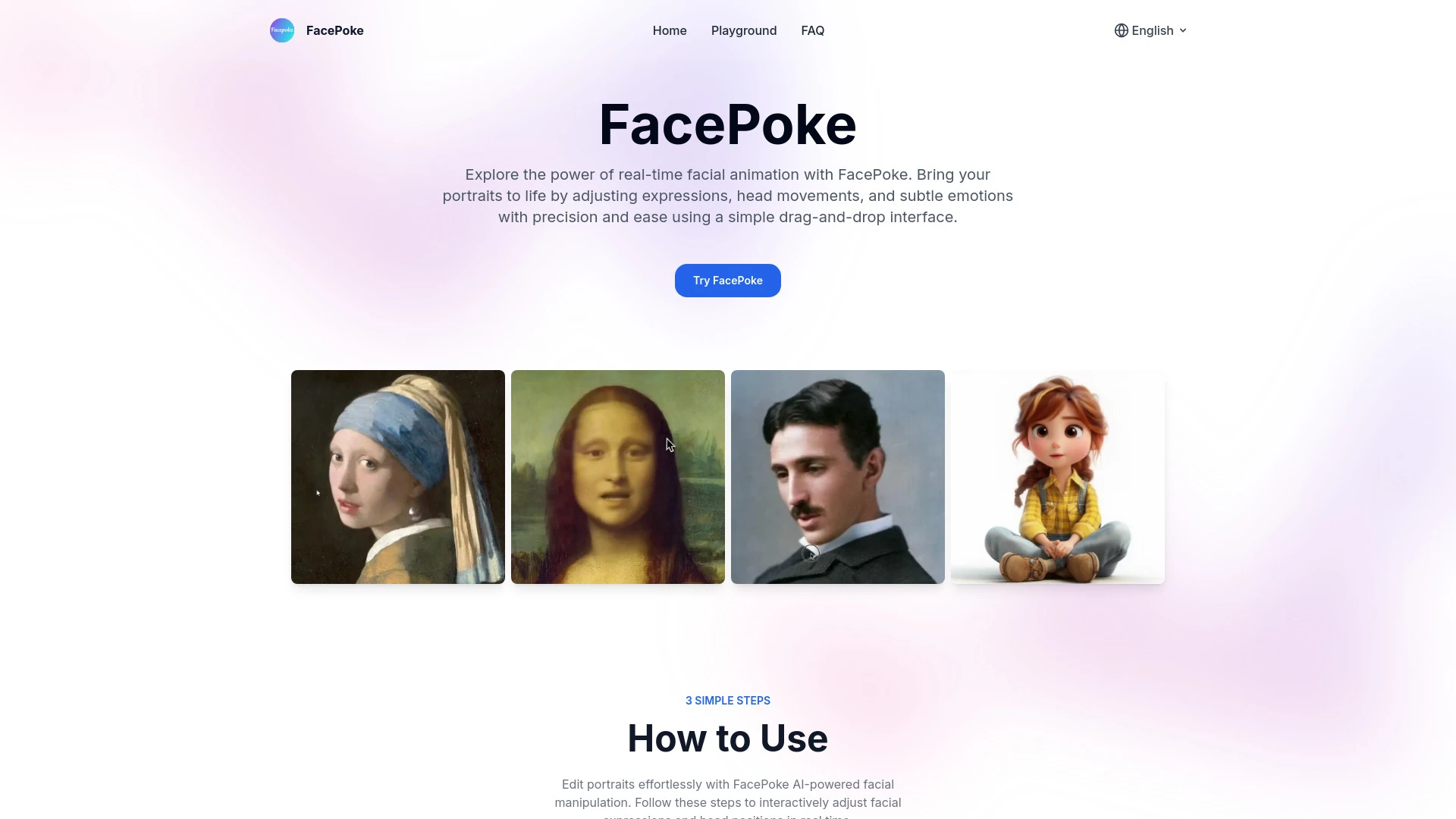 FacePoke website preview