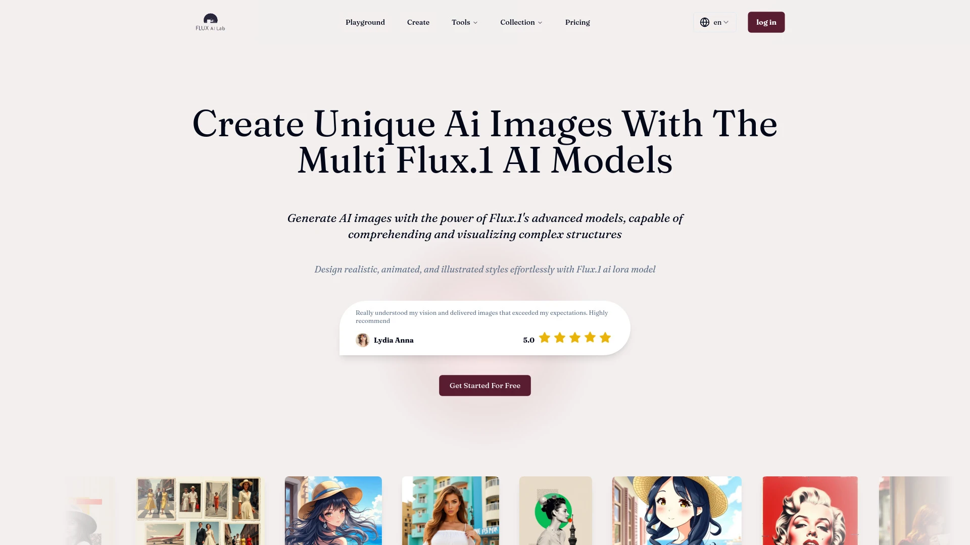 Flux AI Lab website preview