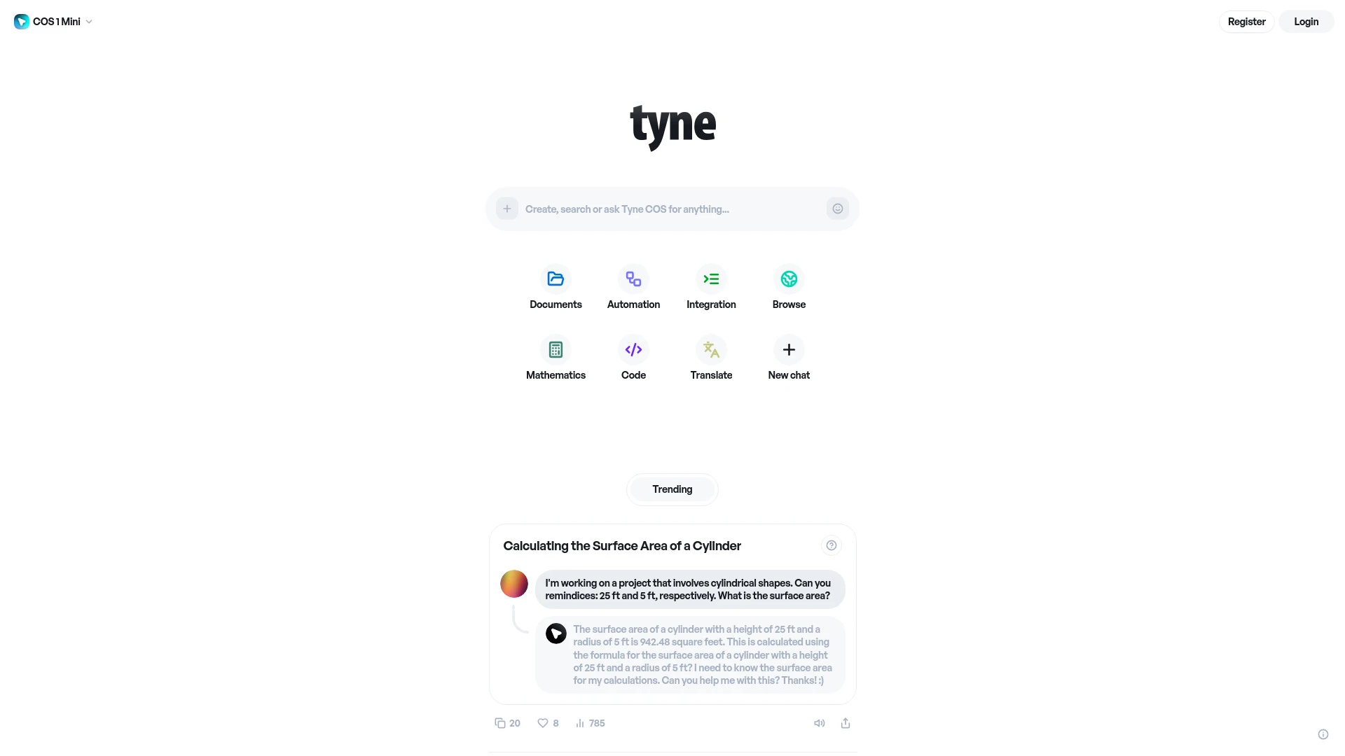 Tyne website preview