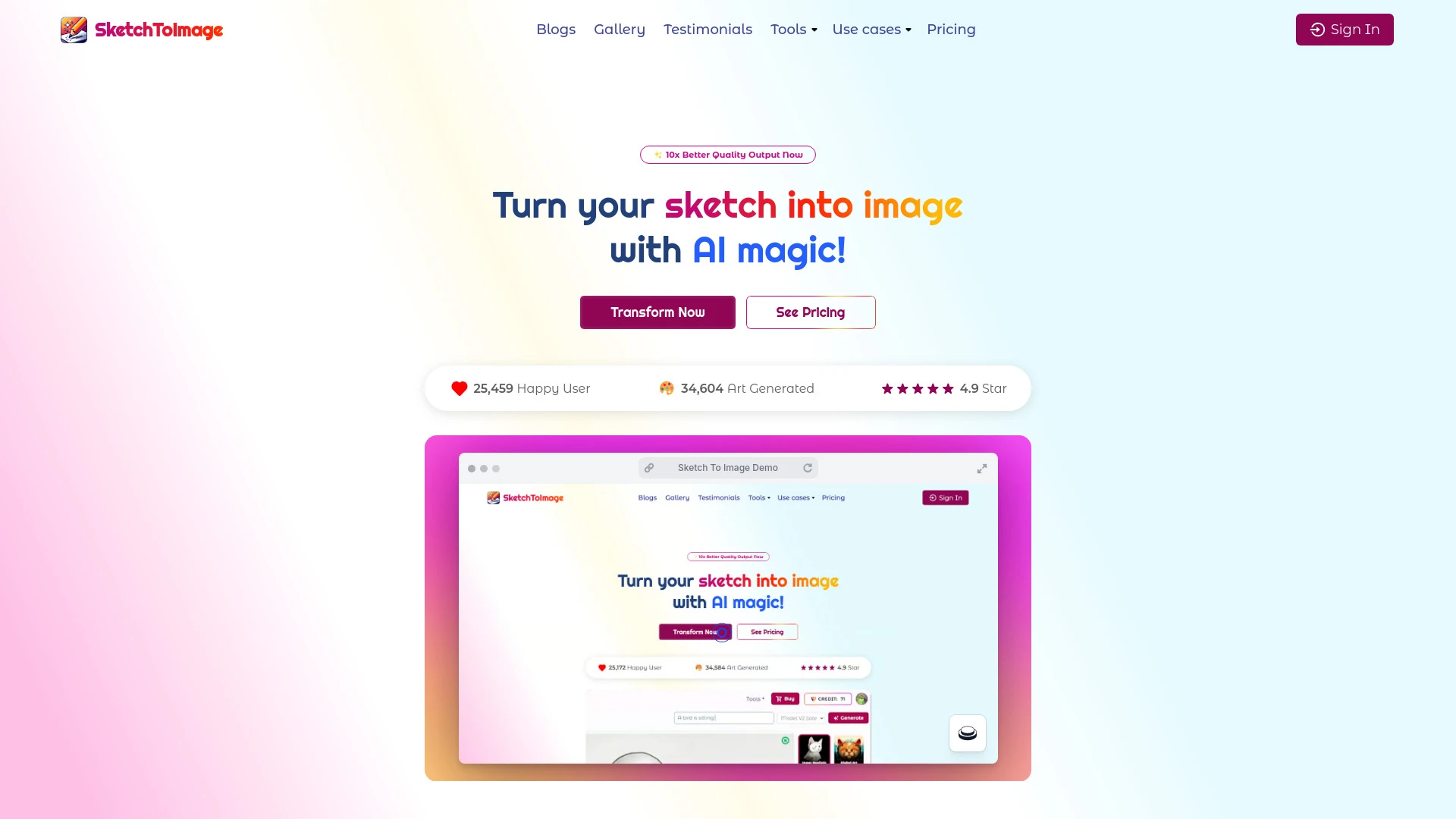 SketchToImage website preview