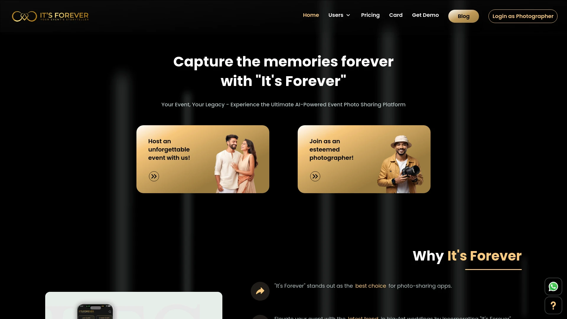 It's Forever website preview