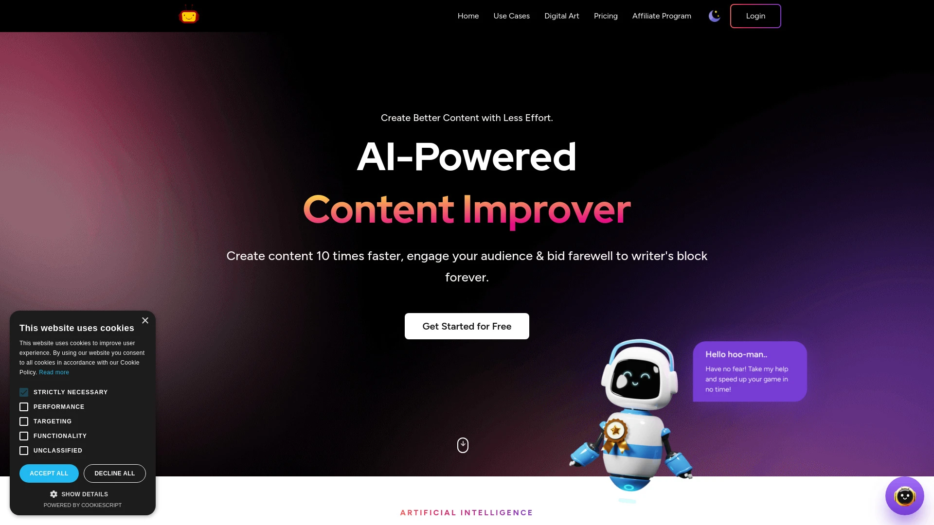 Everneed AI website preview