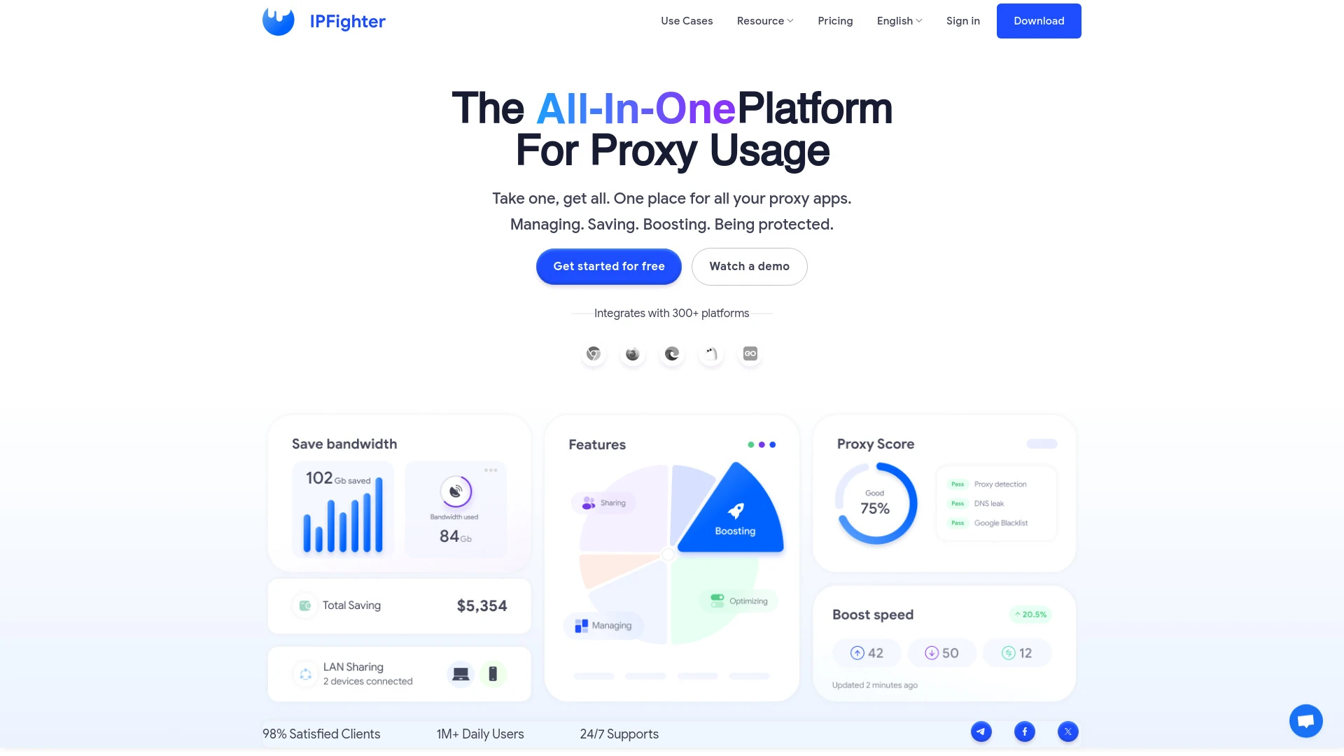 Proxy Booster website preview