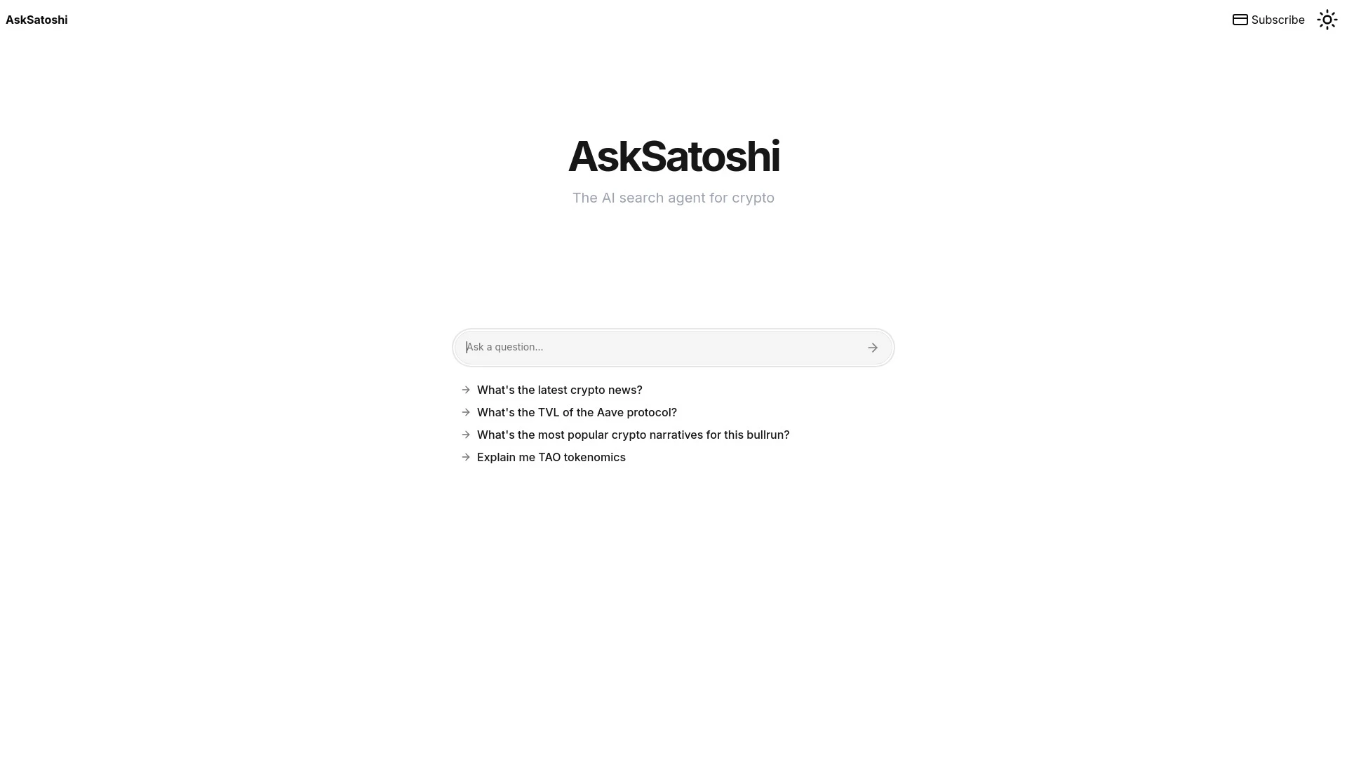 AskSatoshi website preview