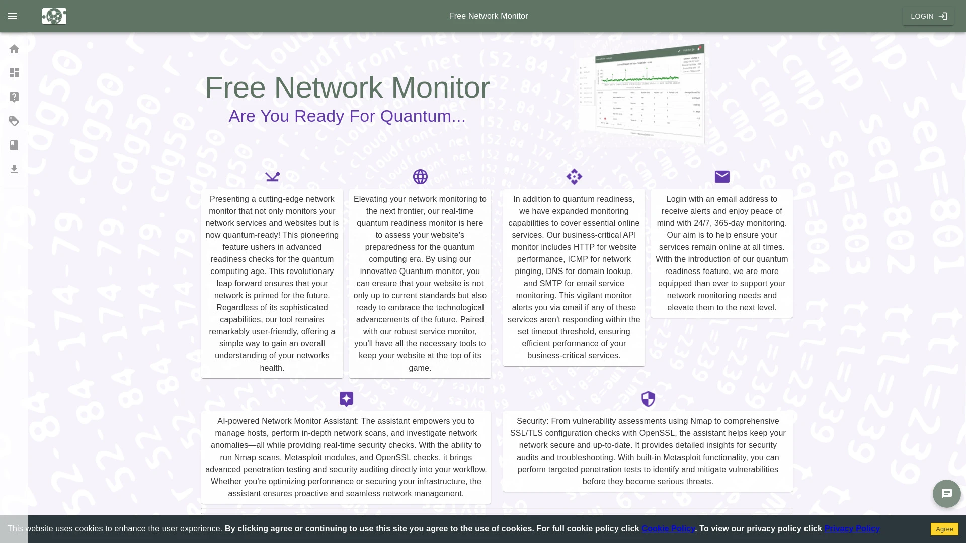 Free Network Monitor website preview