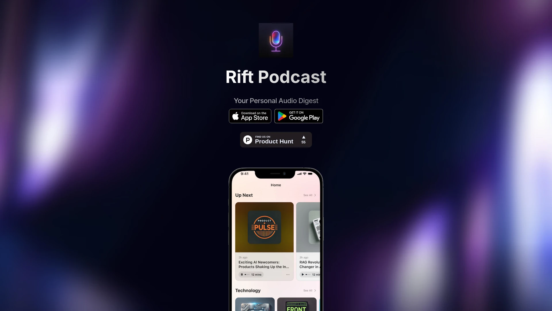 Rift Podcast website preview