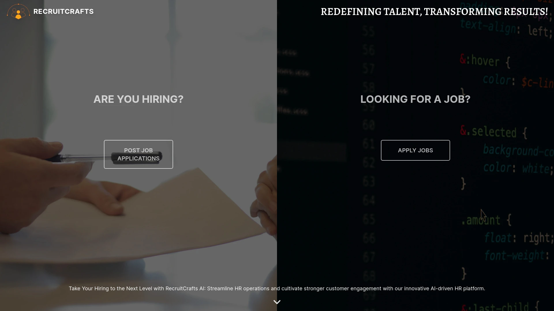 RecruitCrafts website preview