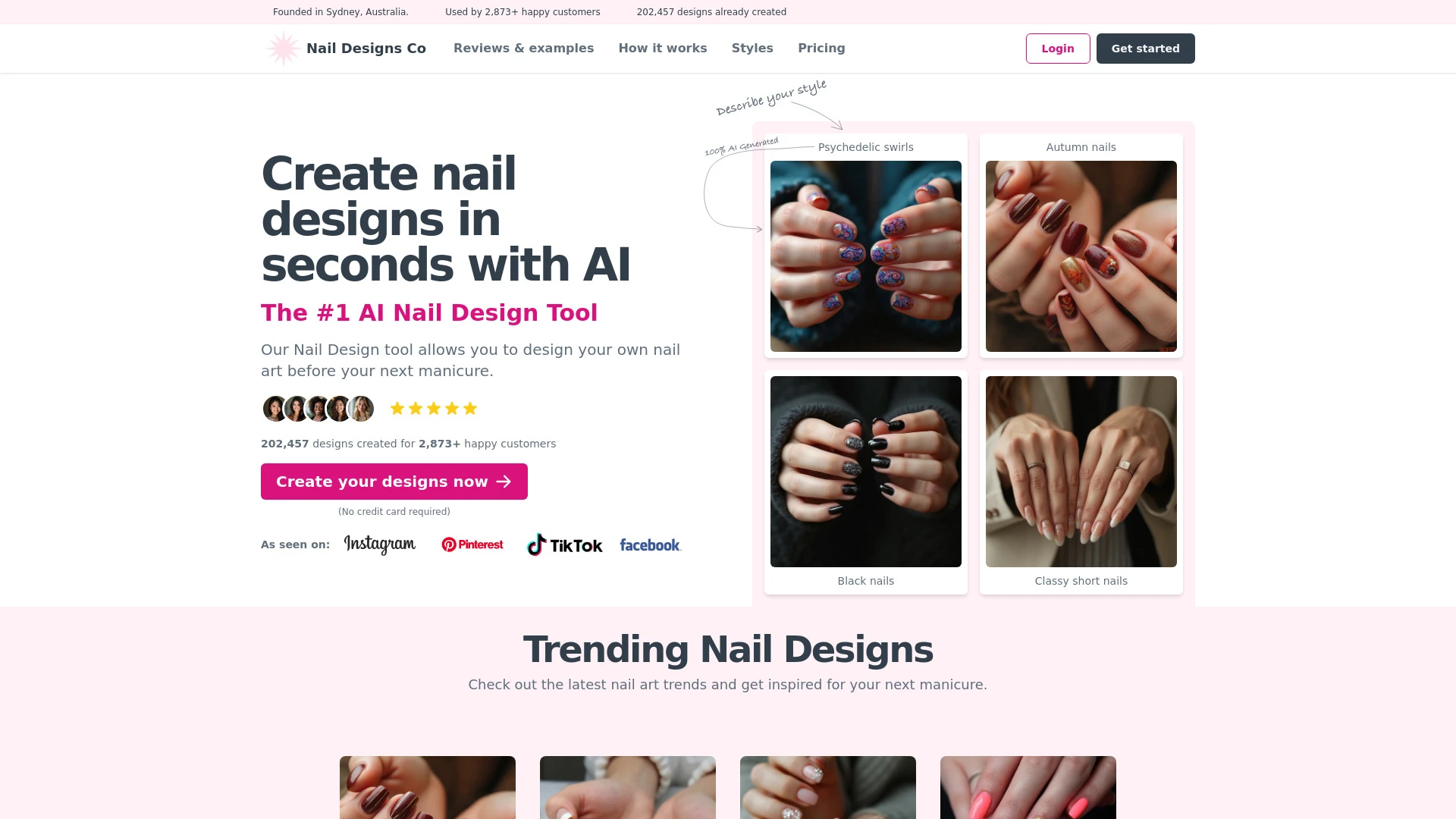 Nail Designs Co website preview