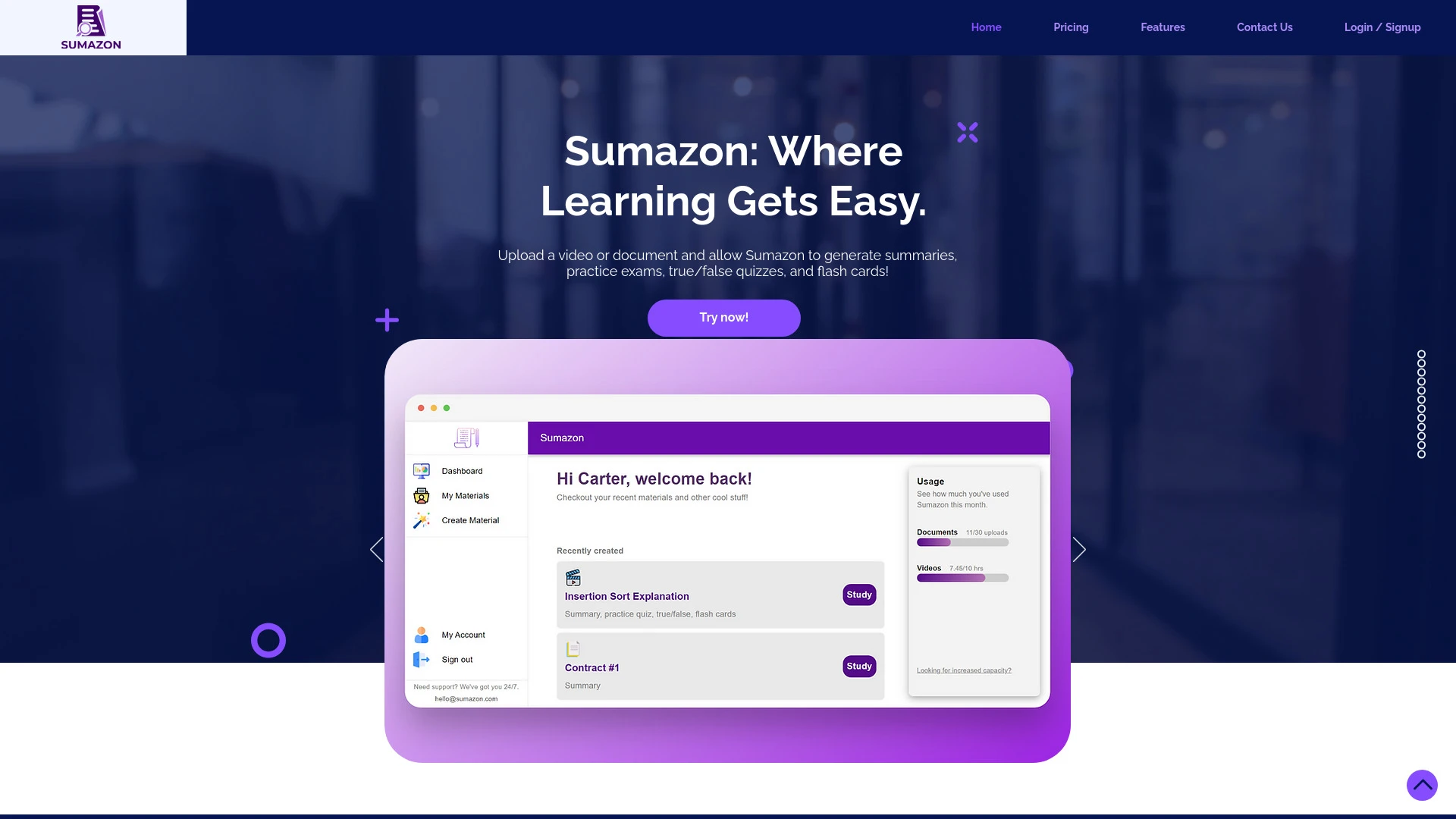 Sumazon website preview