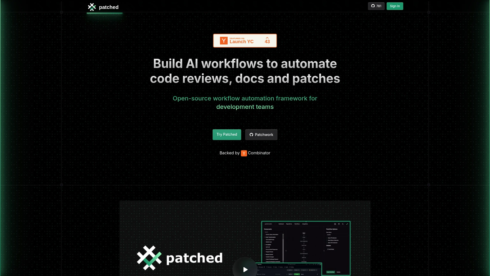 Patched website preview