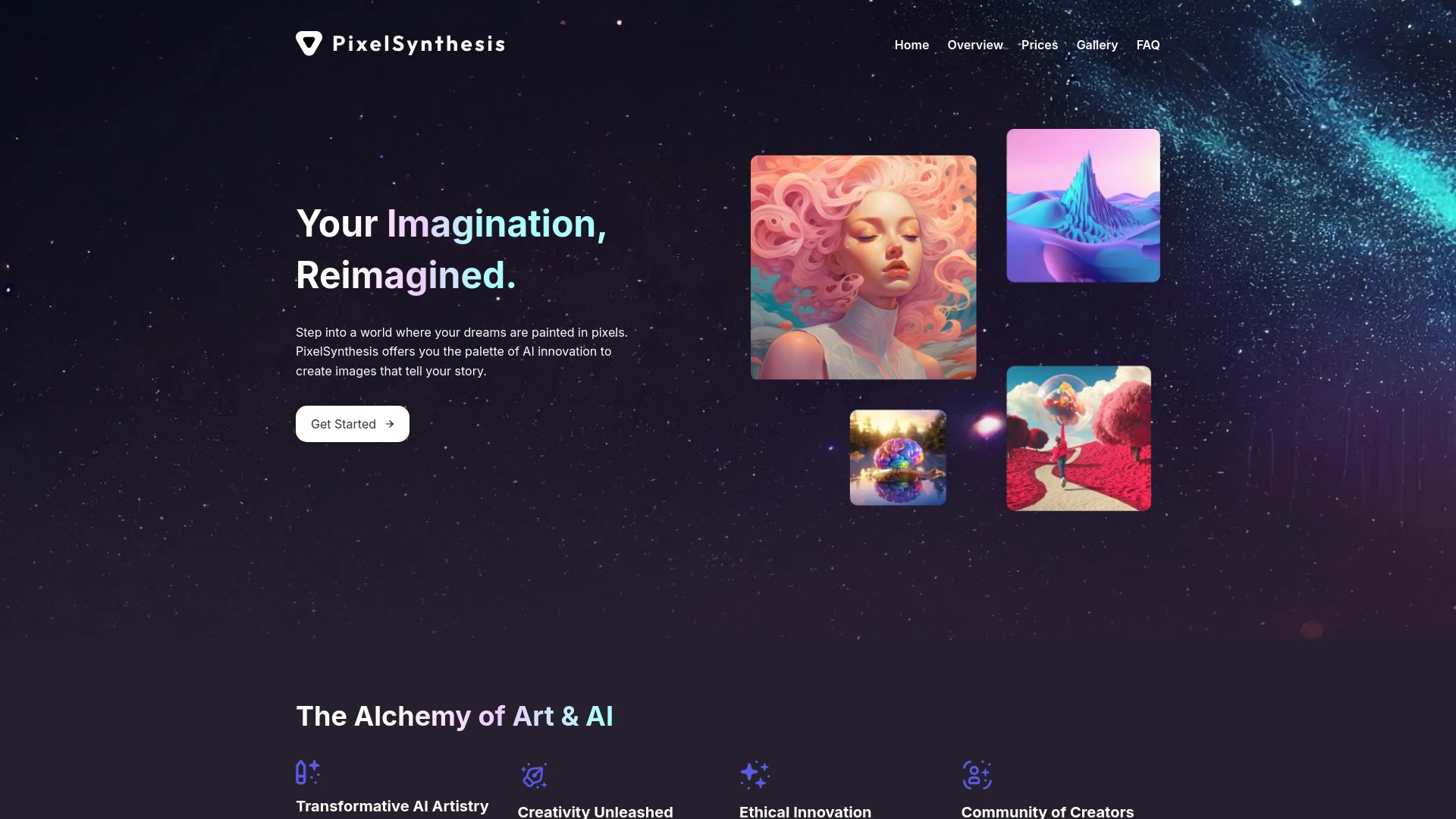 PixelSynthesis website preview