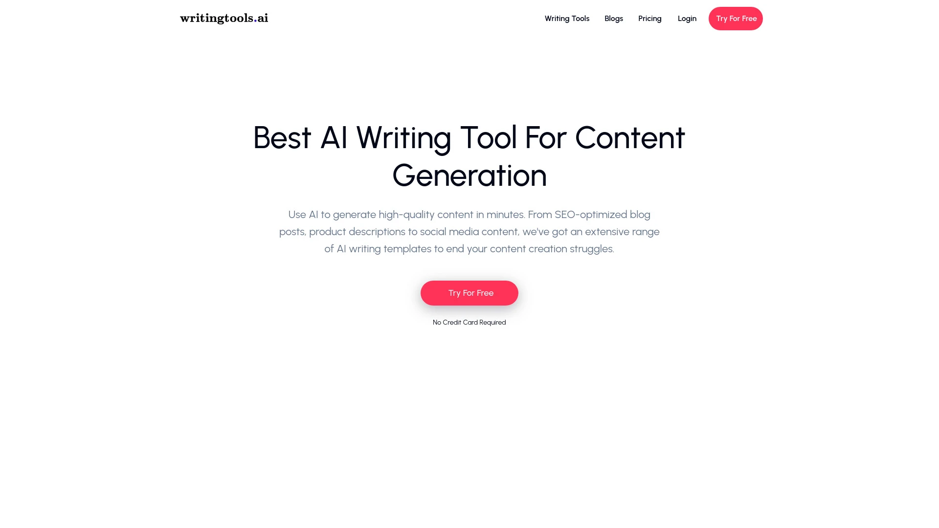 WritingTools.ai website preview