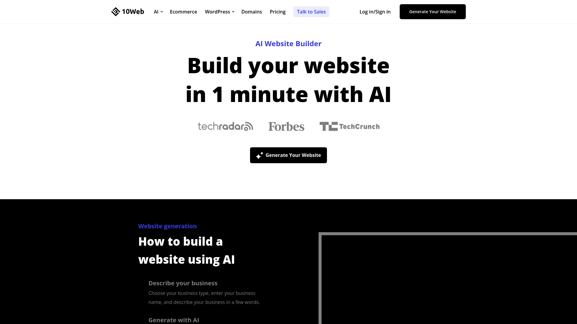 10Web AI Website Builder website preview