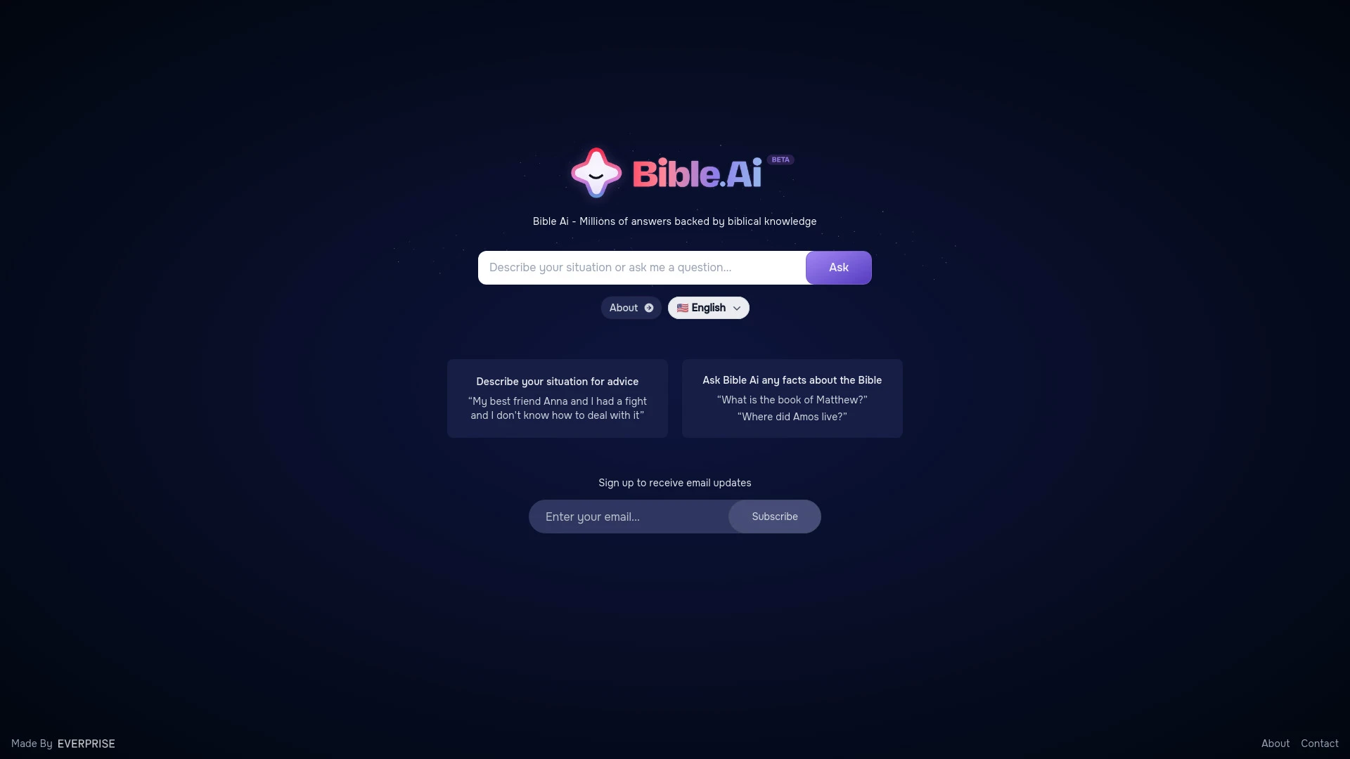 Bible Ai website preview