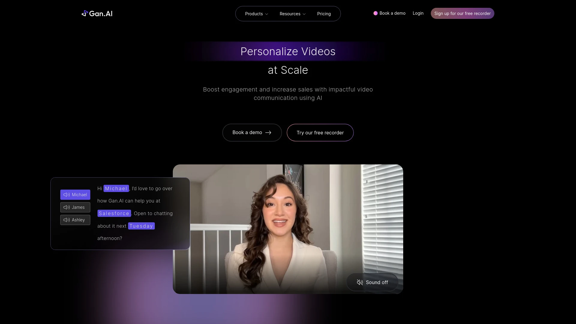 Gan.AI Studio website preview