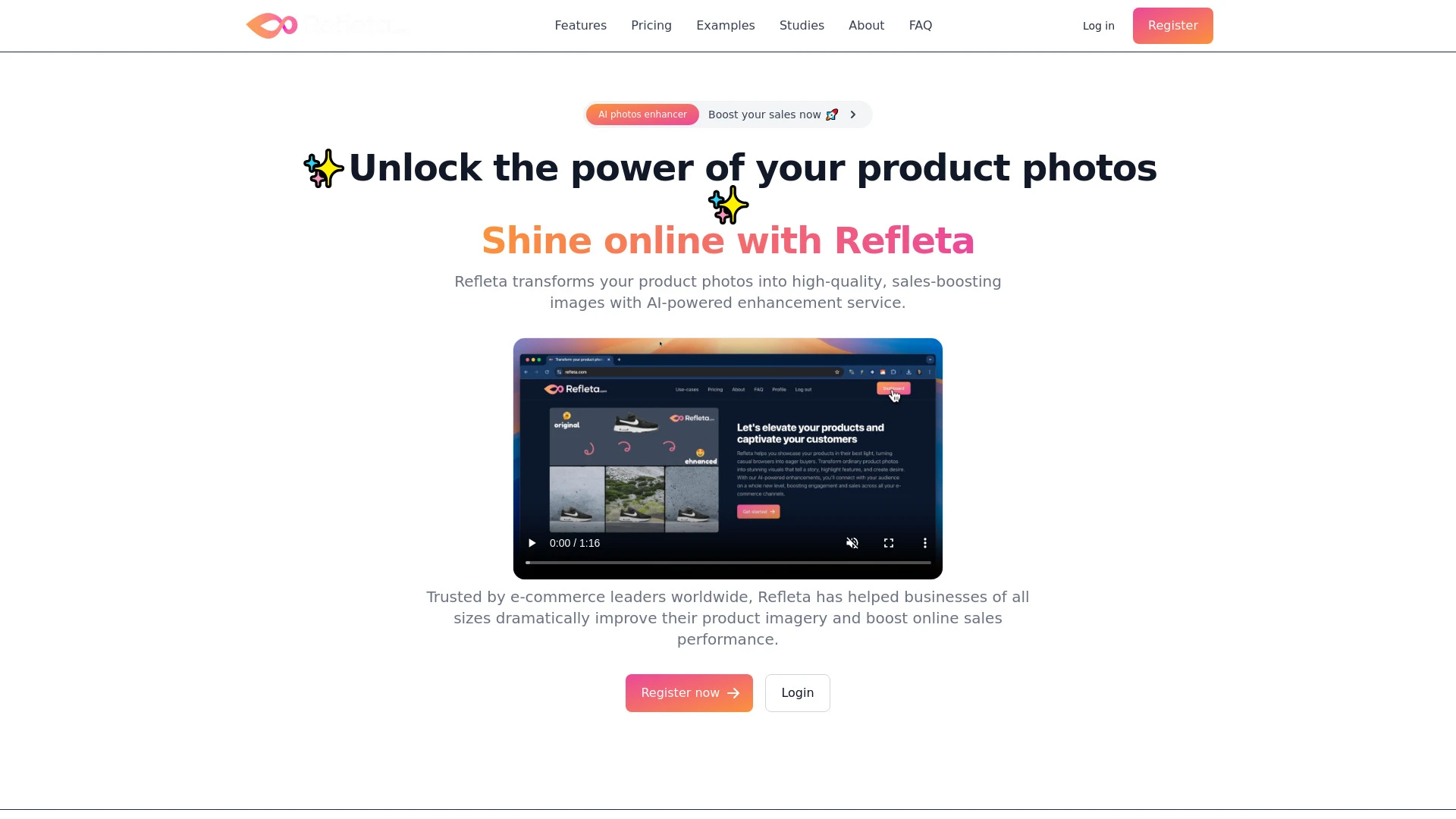 Refleta website preview