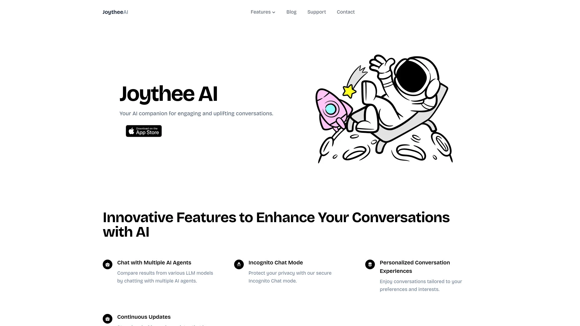 Joythee AI website preview