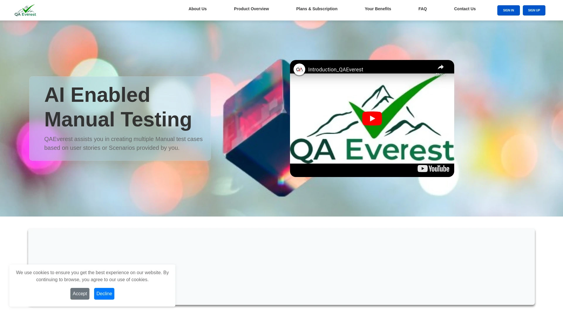 QAEverest website preview