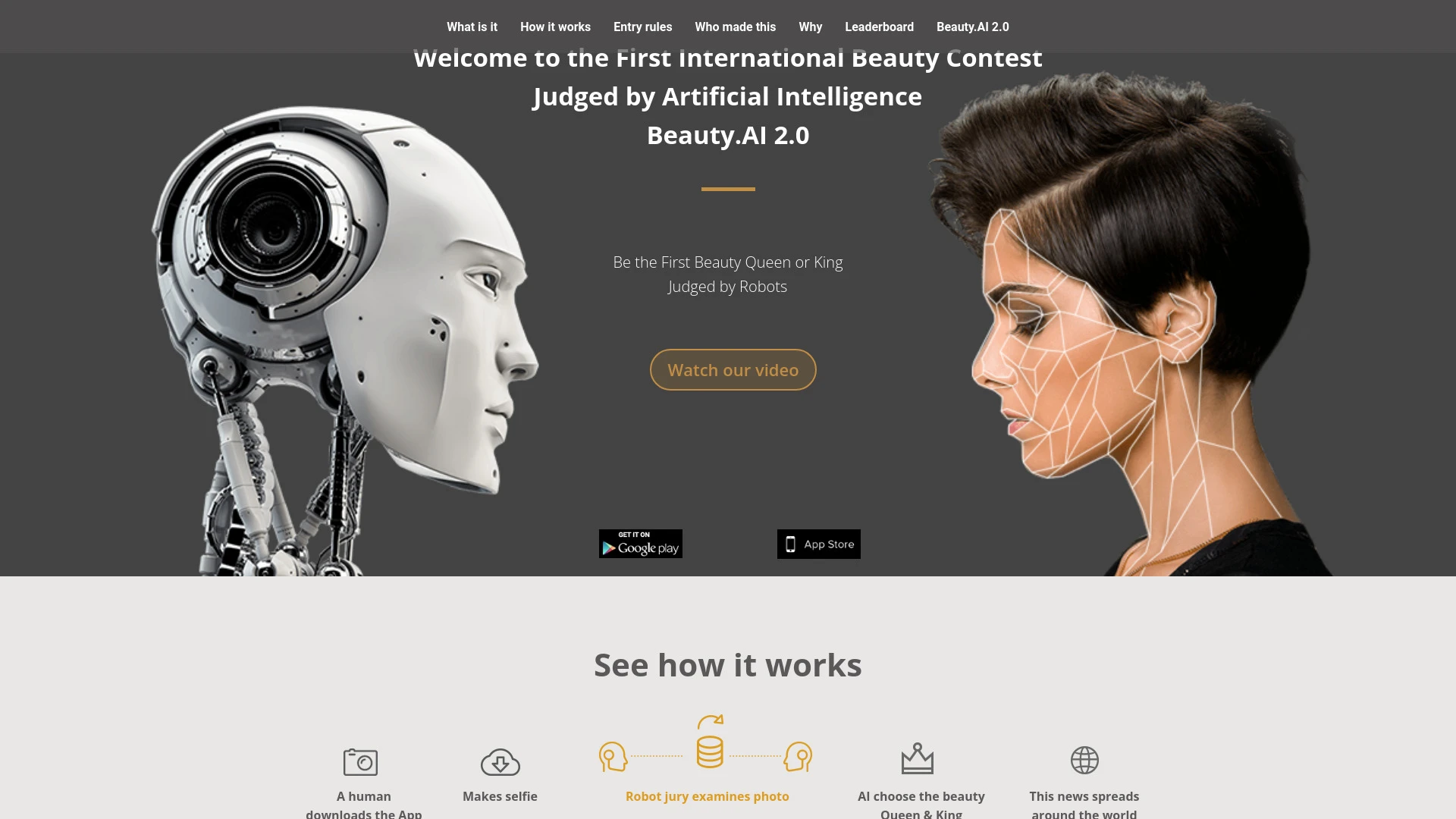 Beauty.AI website preview