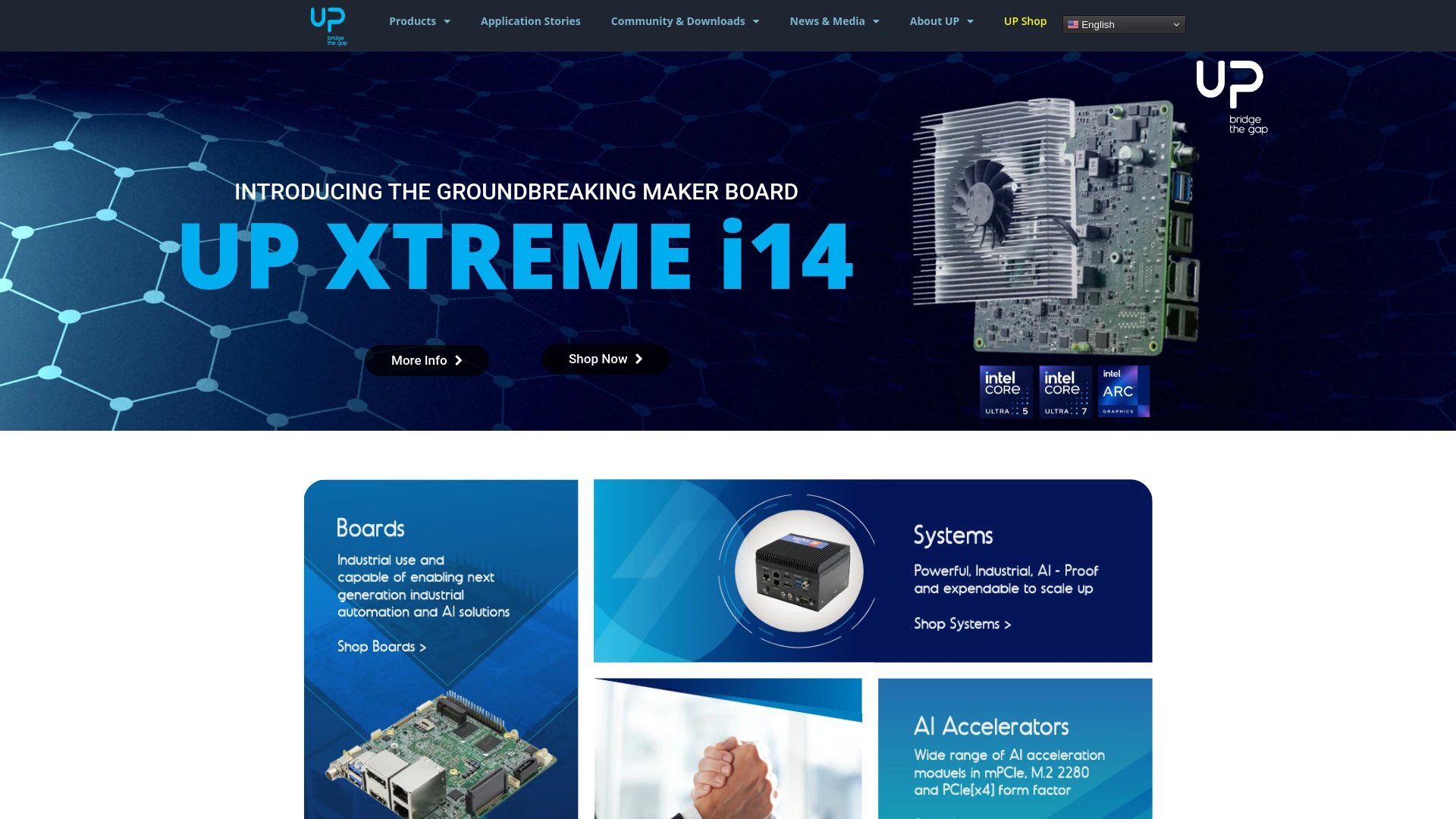 UP Bridge the Gap website preview