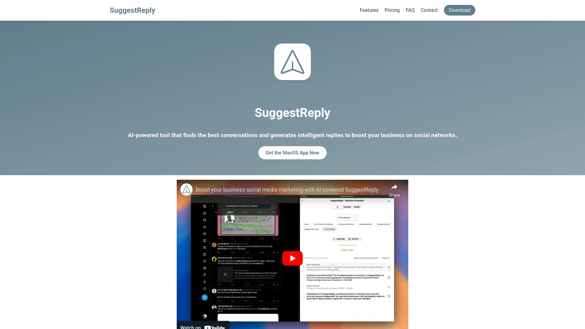 SuggestReply website preview