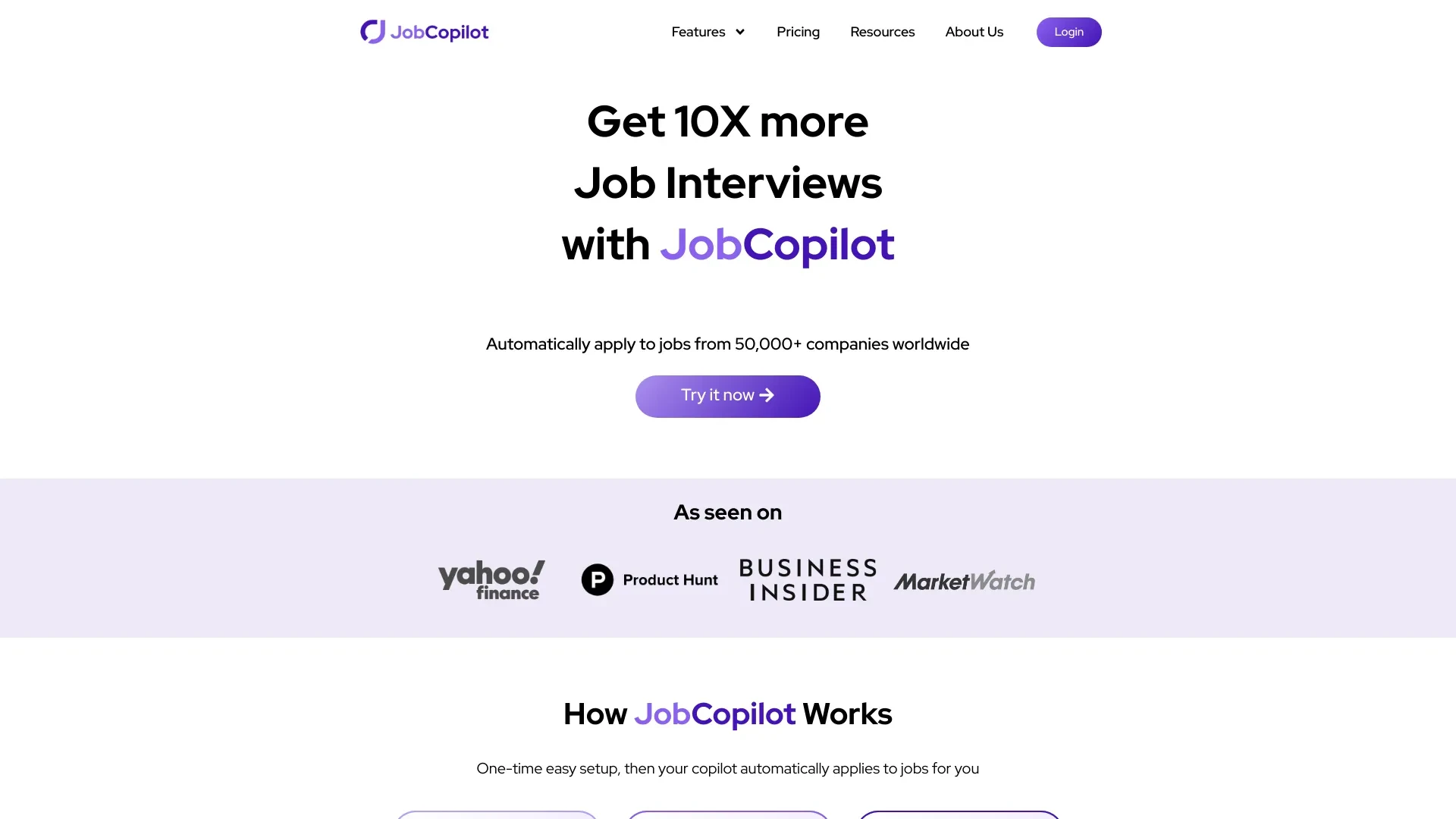 JobCopilot website preview