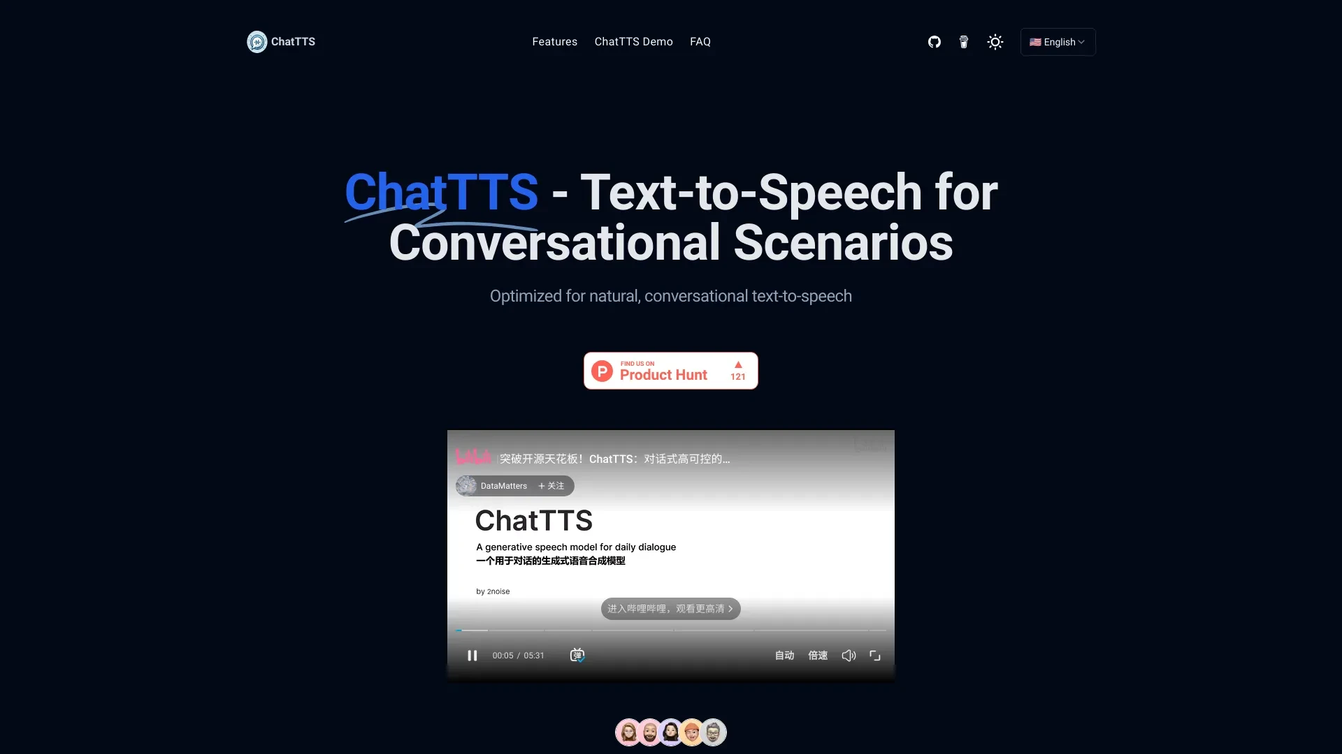 ChatTTS website preview